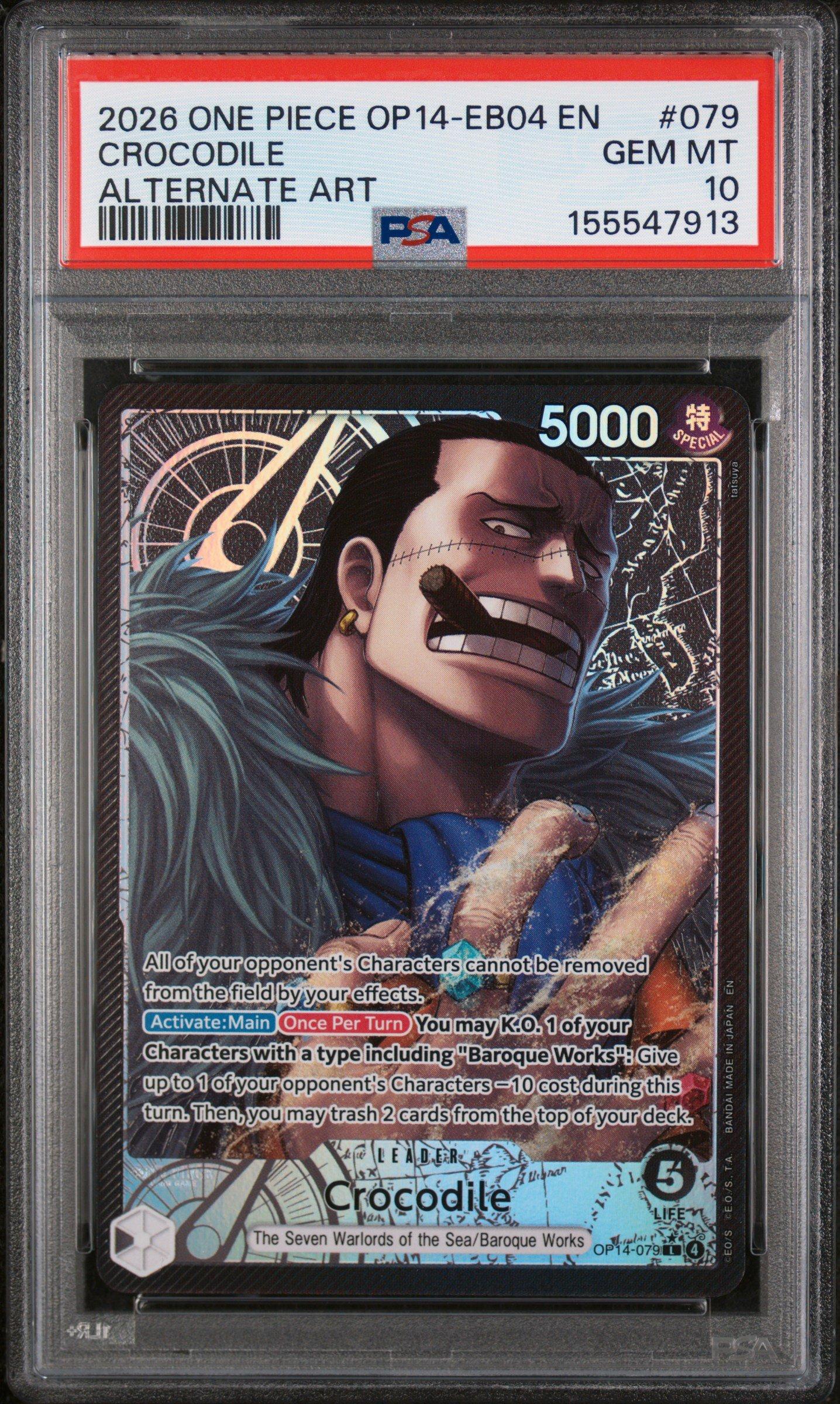 2026 One Piece Op14-eb04-the Azure Sea's Seven 079 Crocodile