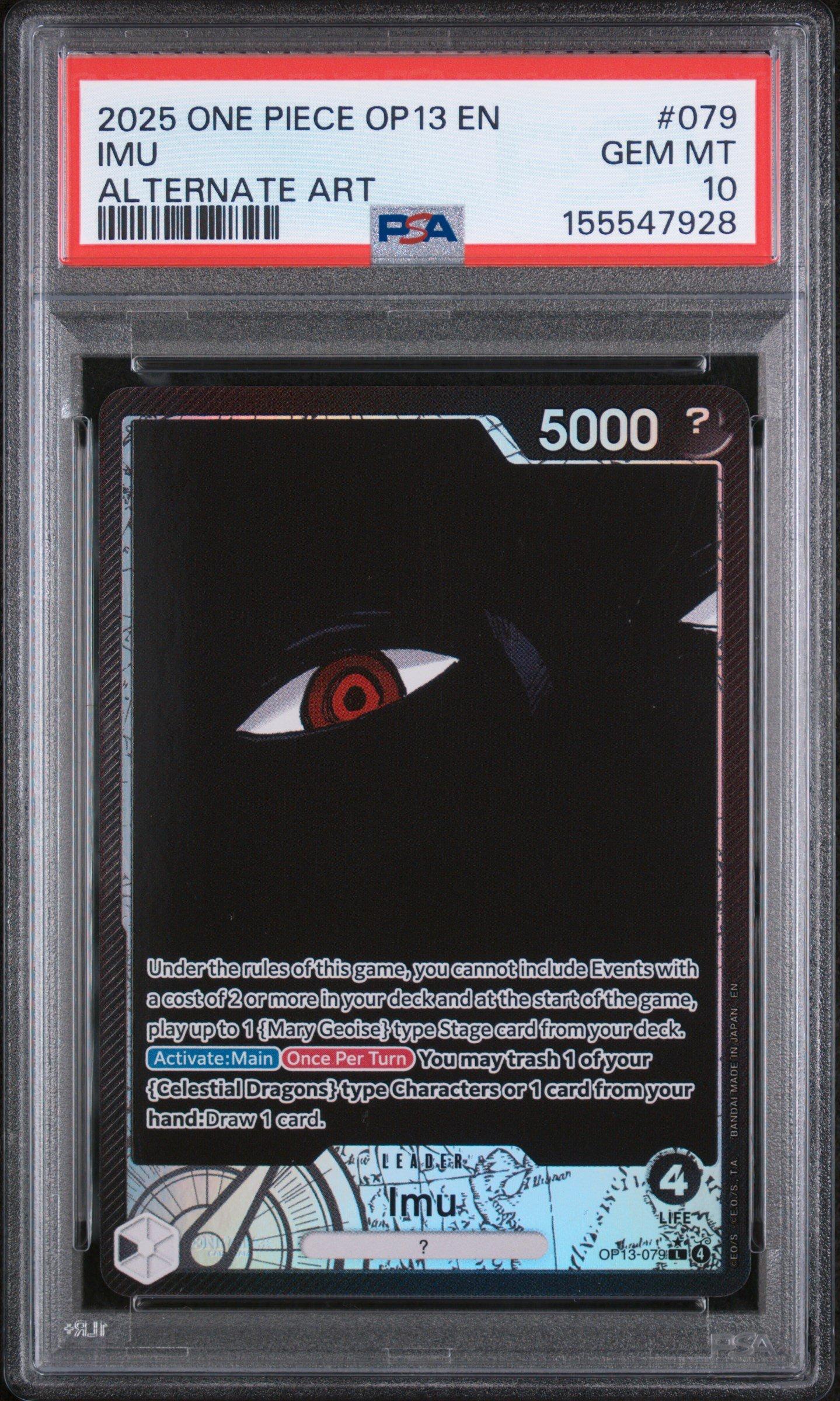 2025 One Piece Op13-carrying On His Will 079 Imu Alternate Art PSA