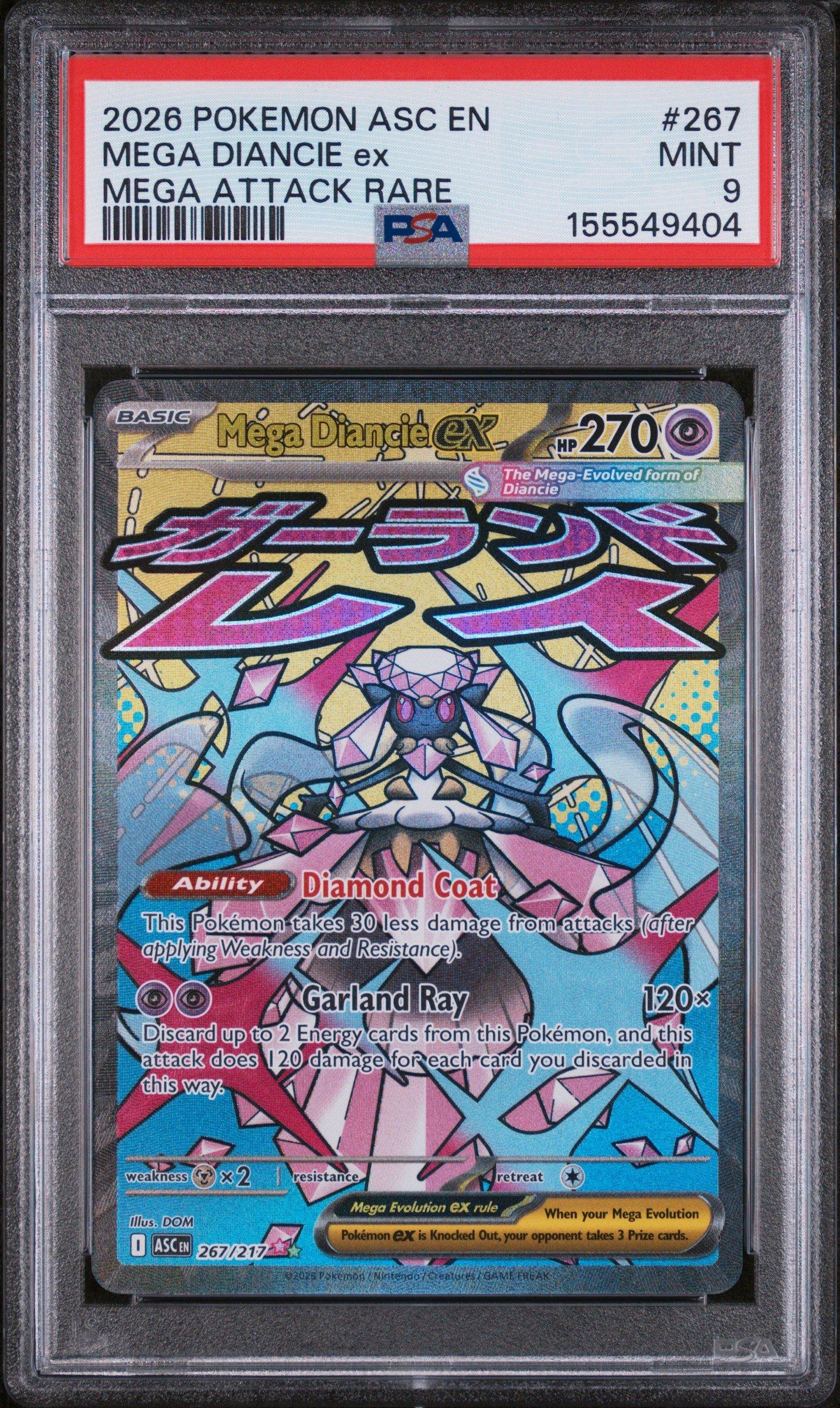 2026 Pokemon Asc En-ascended Heroes 267 Mega Diancie Ex Mega