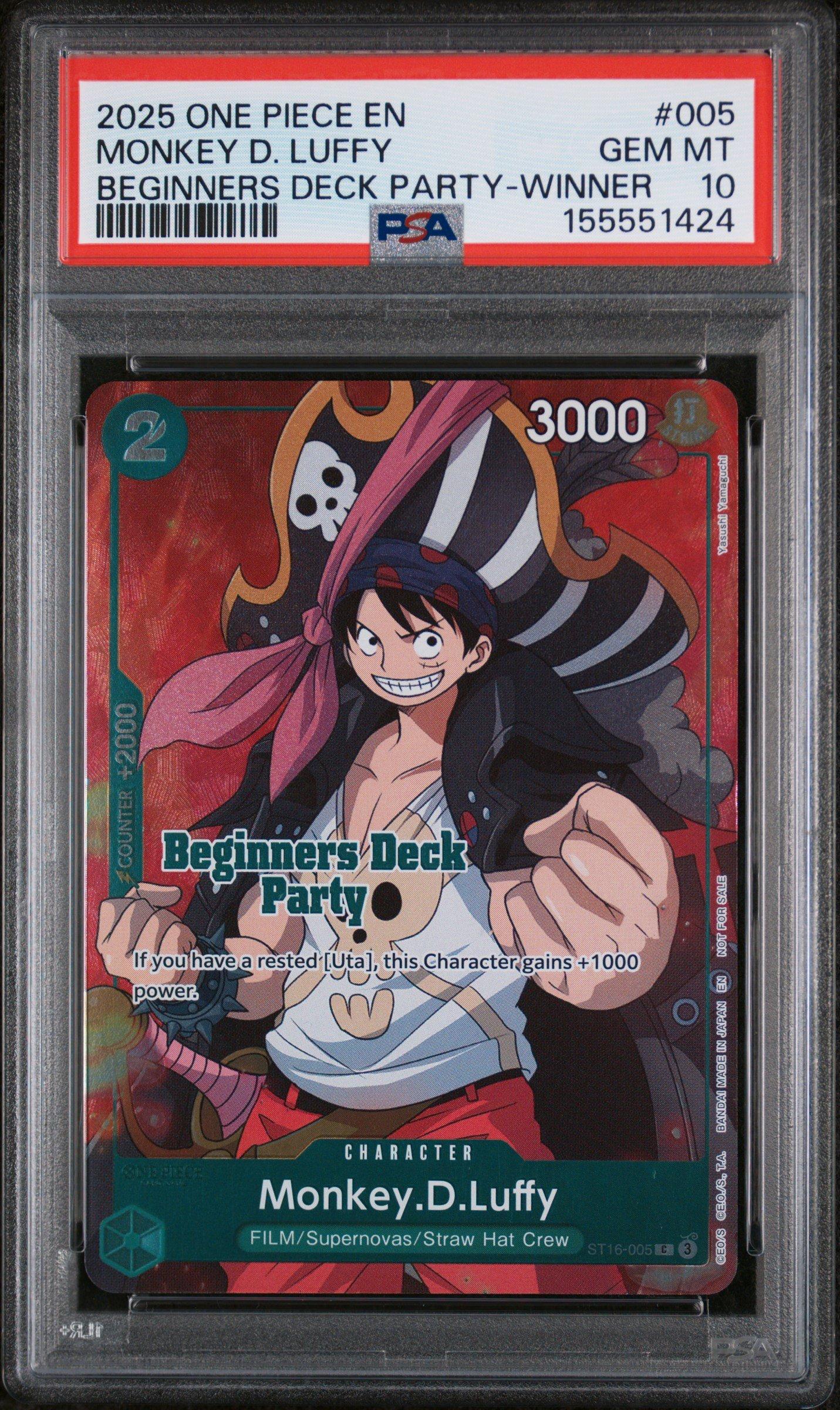 2025 One Piece Beginners Deck Party Pack 005 Monkey D. Luffy