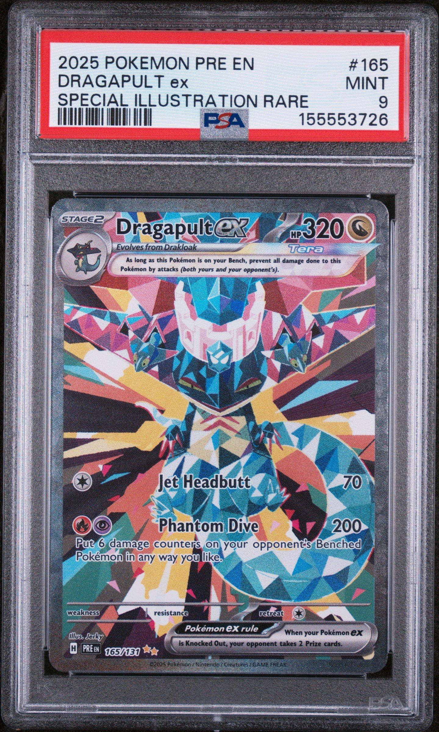2025 Pokemon Pre En-prismatic Evolutions 165 Dragapult Ex Special  Illustration Rare PSA 9 Graded Card | GameStop