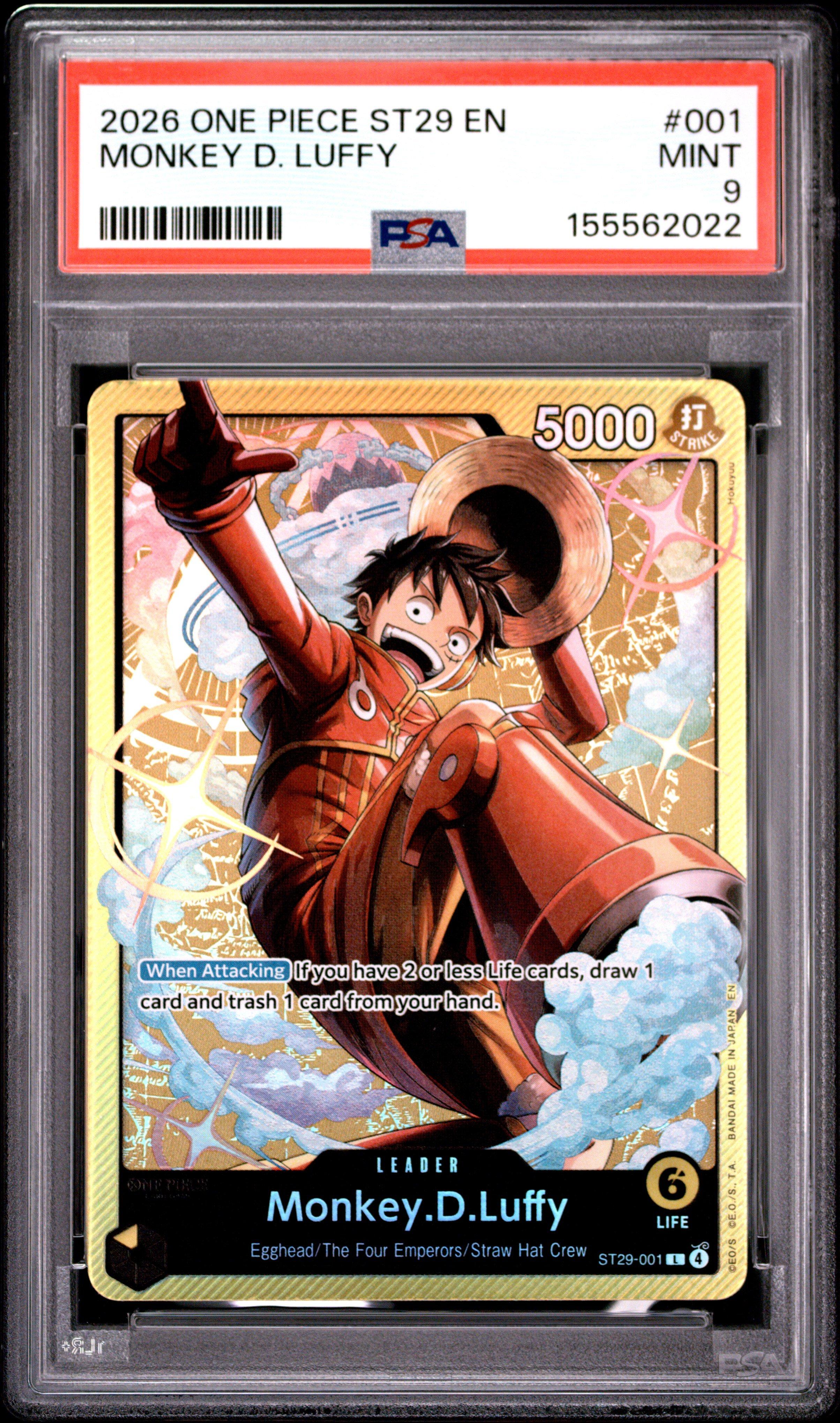 2026 One Piece Starter Deck St29-egghead 001 Monkey D. Luffy PSA 9