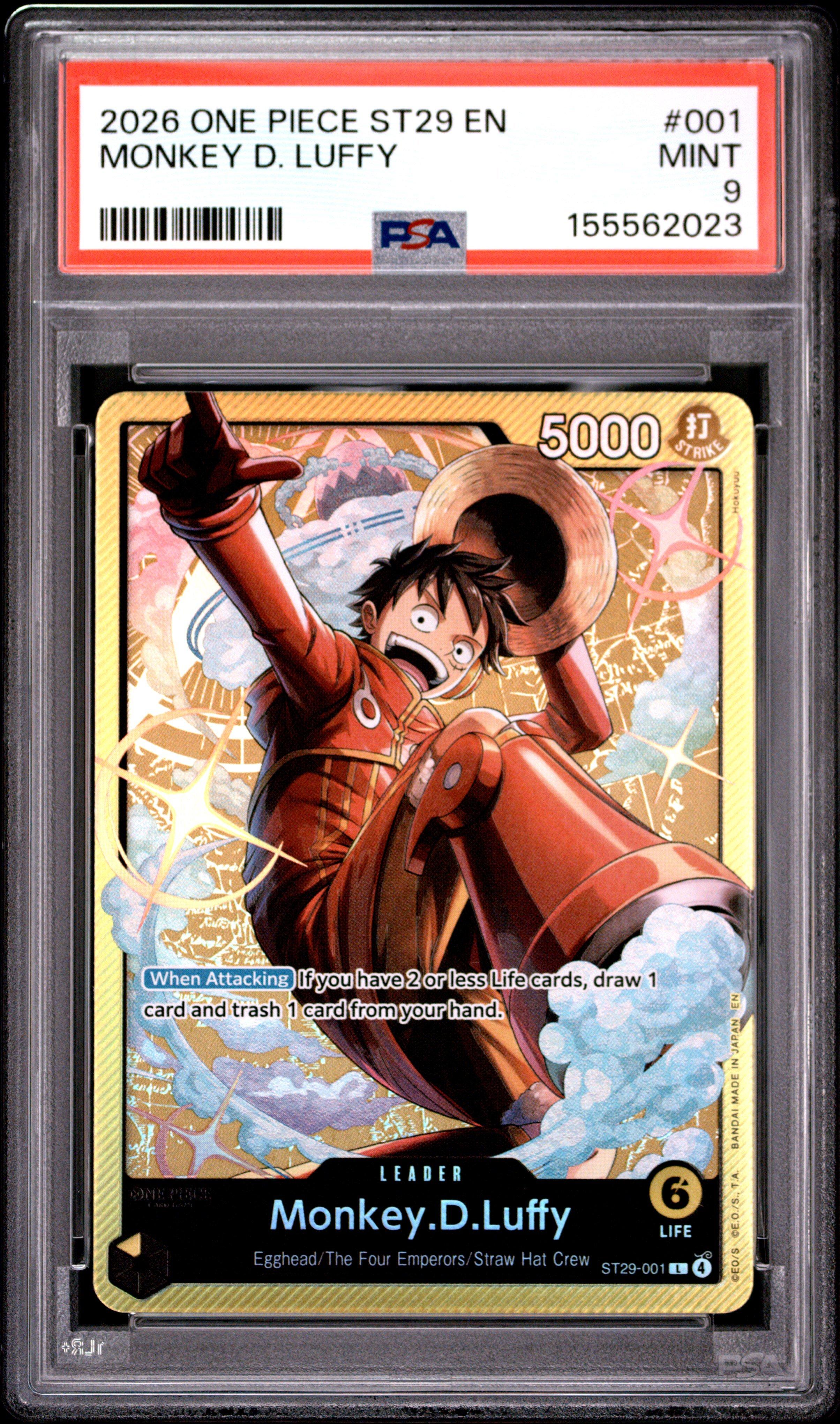 2026 One Piece Starter Deck St29-egghead 001 Monkey D. Luffy PSA 9