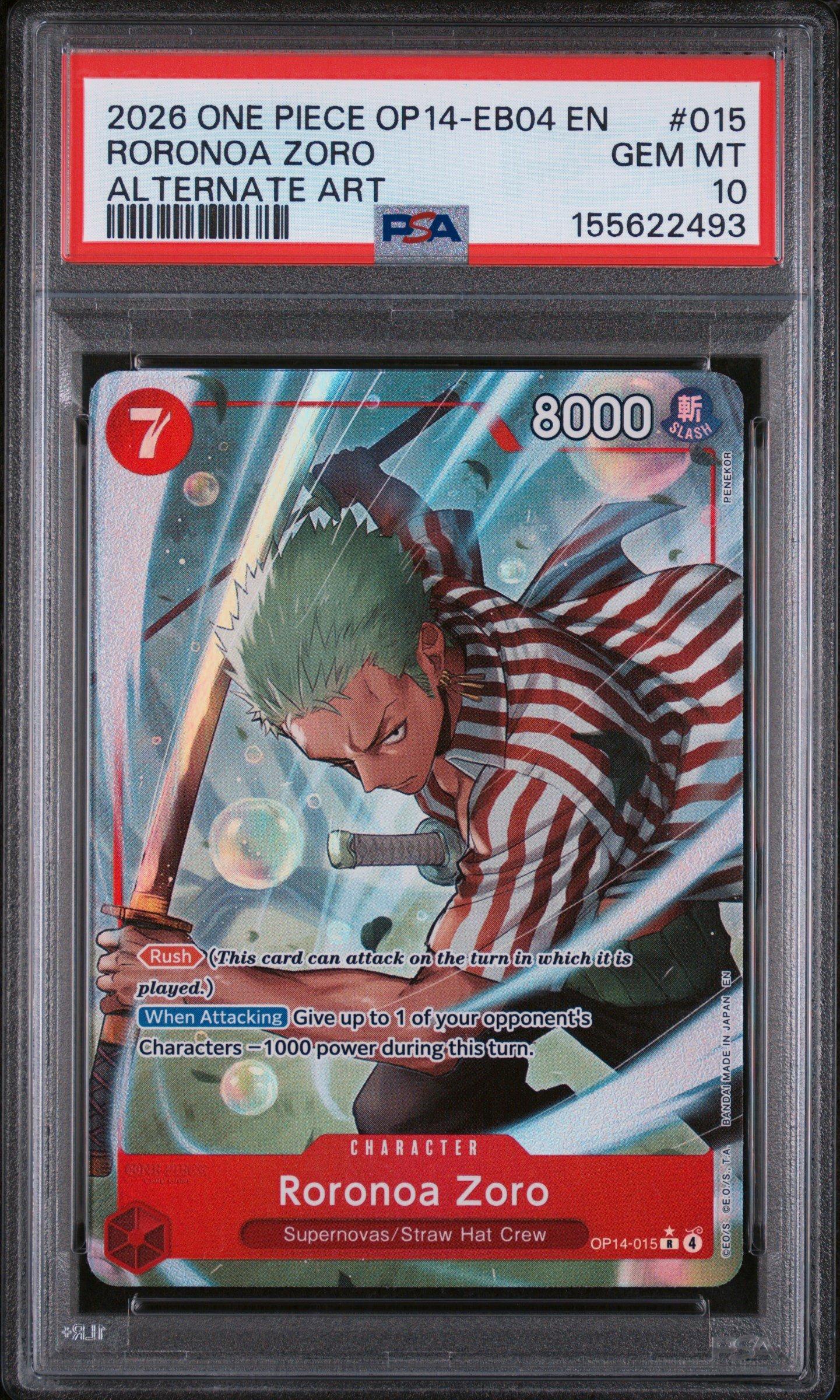 2026 One Piece Op14-eb04-the Azure Sea's Seven 015 Roronoa Zoro