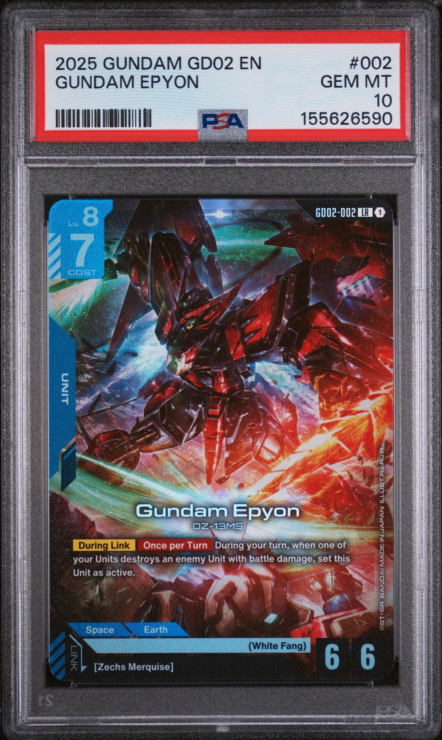 PSA10 2025 GUNDAM トレーディングカード 7枚セット 2025 Gundam Dual Impact 002 Gundam Epyon PSA 10 Graded Card | GameStop