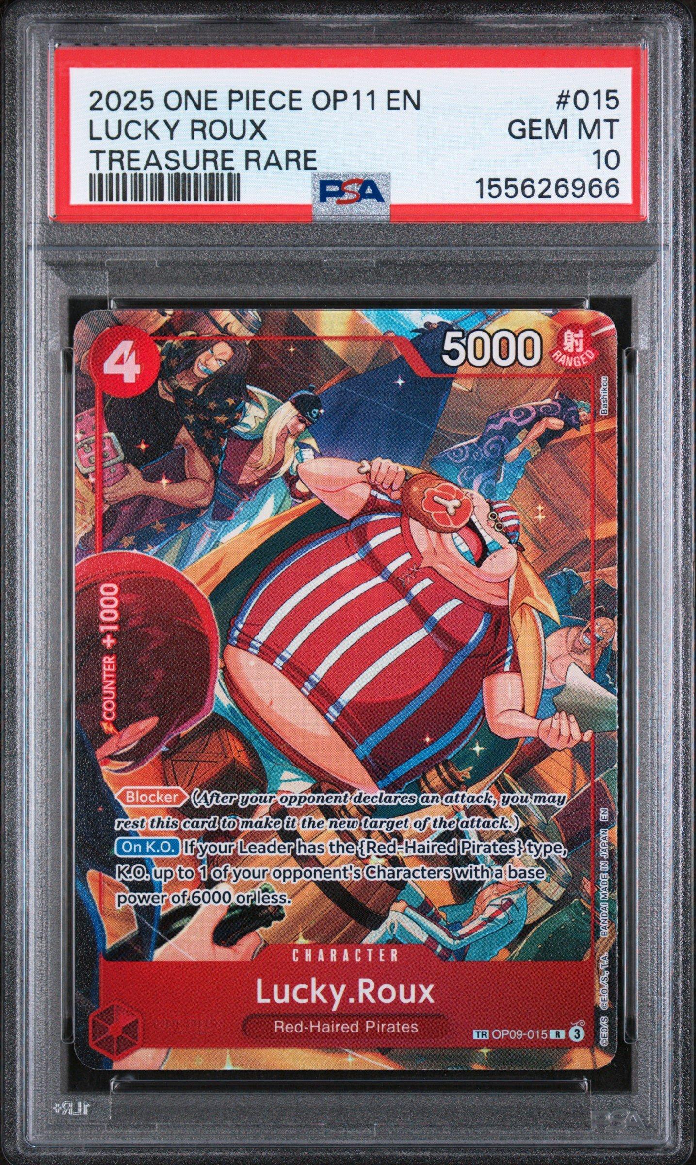 2025 One Piece Op11-a Fist Of Divine Speed 015 Lucky Roux Treasure