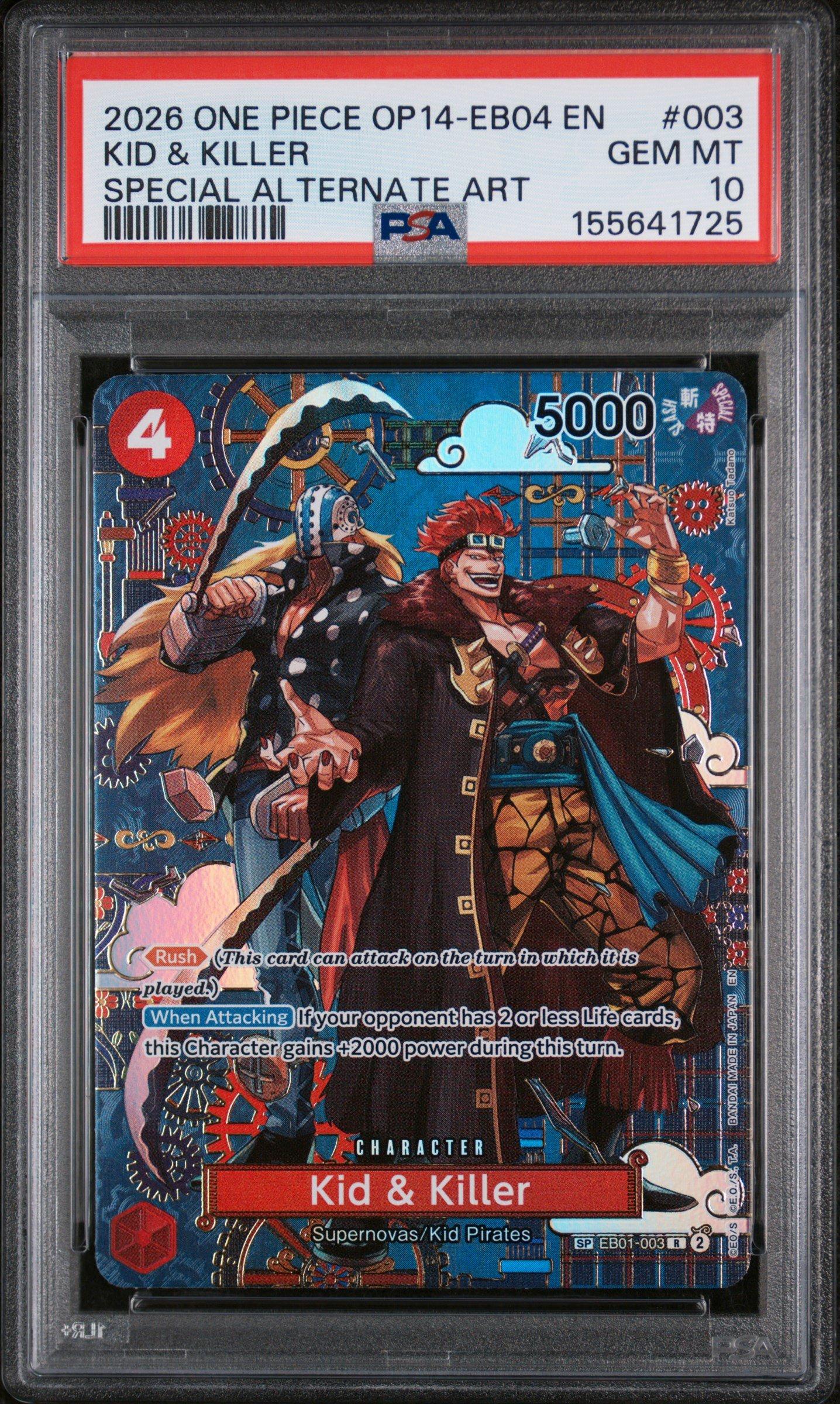 2026 One Piece Op14-eb04-the Azure Sea's Seven 003 Kid & Killer