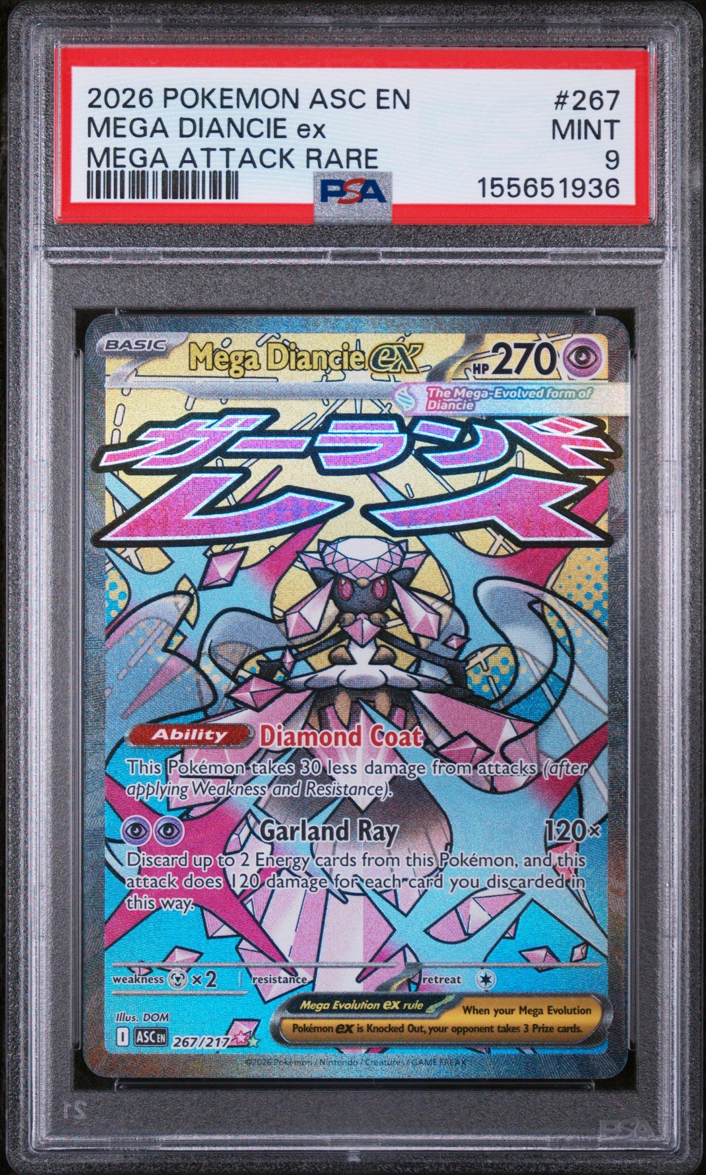 2026 Pokemon Asc En-ascended Heroes 267 Mega Diancie Ex Mega