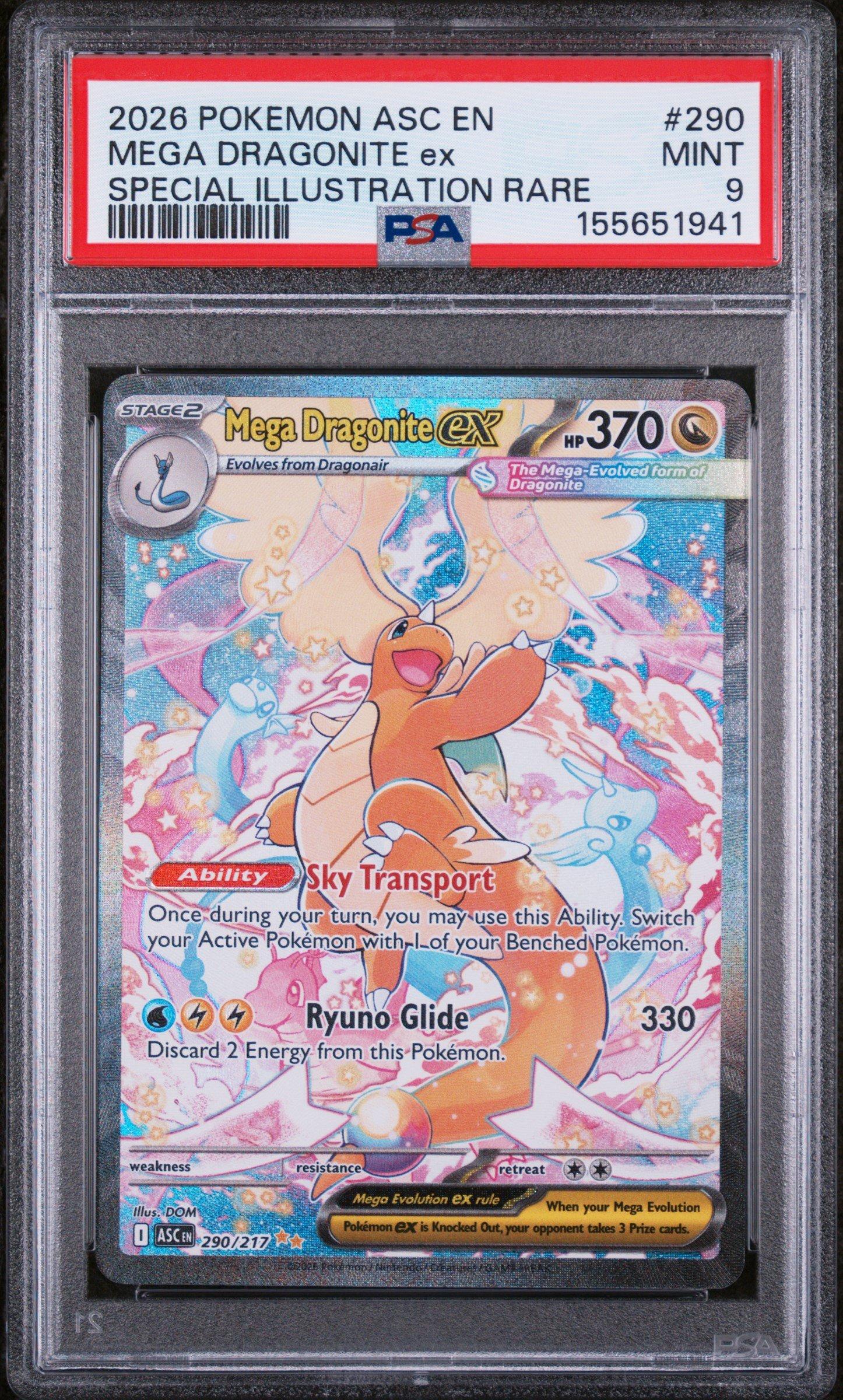 2026 Pokemon Asc En-ascended Heroes 290 Mega Dragonite Ex Special  Illustration Rare PSA 9 Graded Card | GameStop