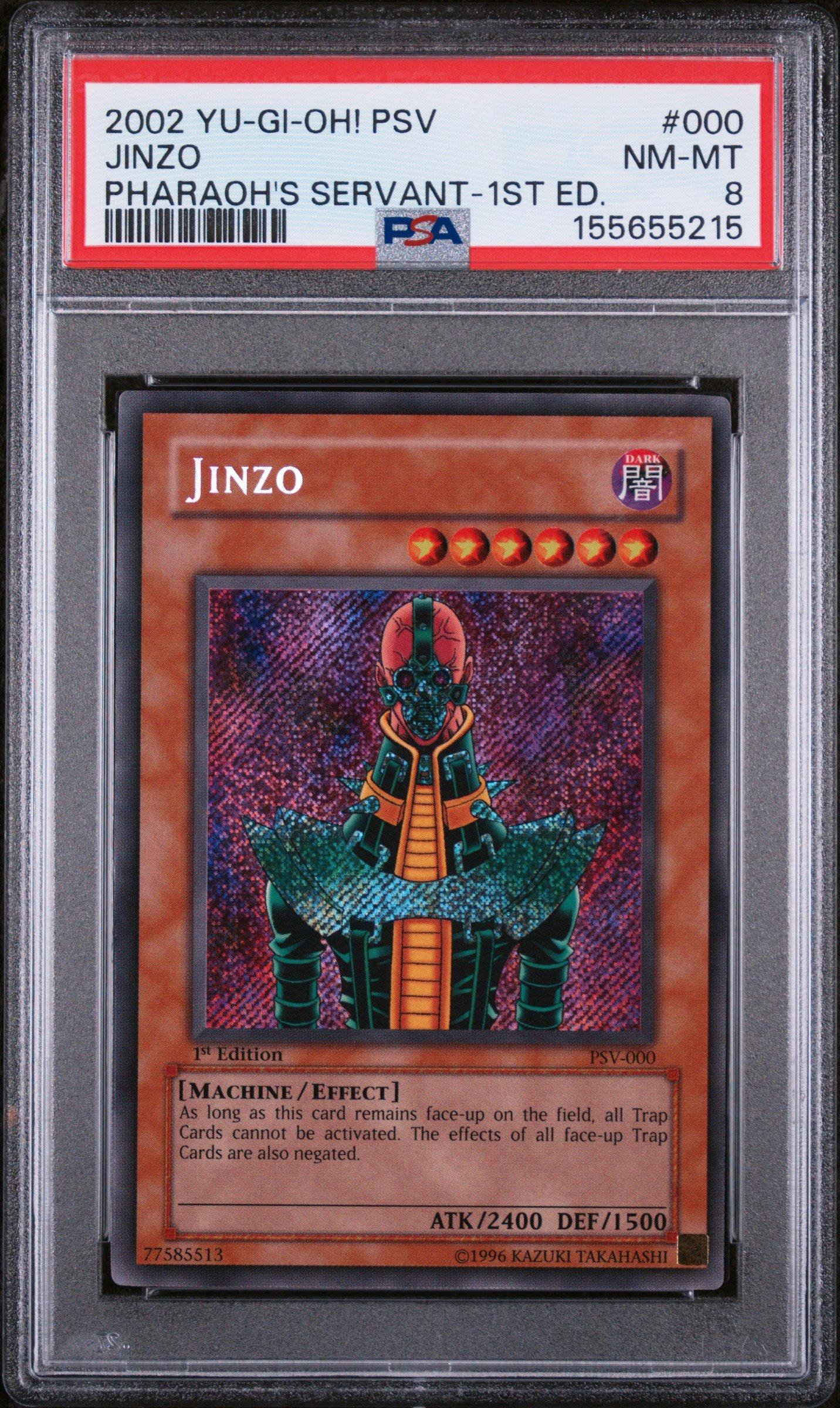 2002 Yu-gi-oh! Psv-pharaoh's Servant 000 Jinzo 1st Edition PSA 8
