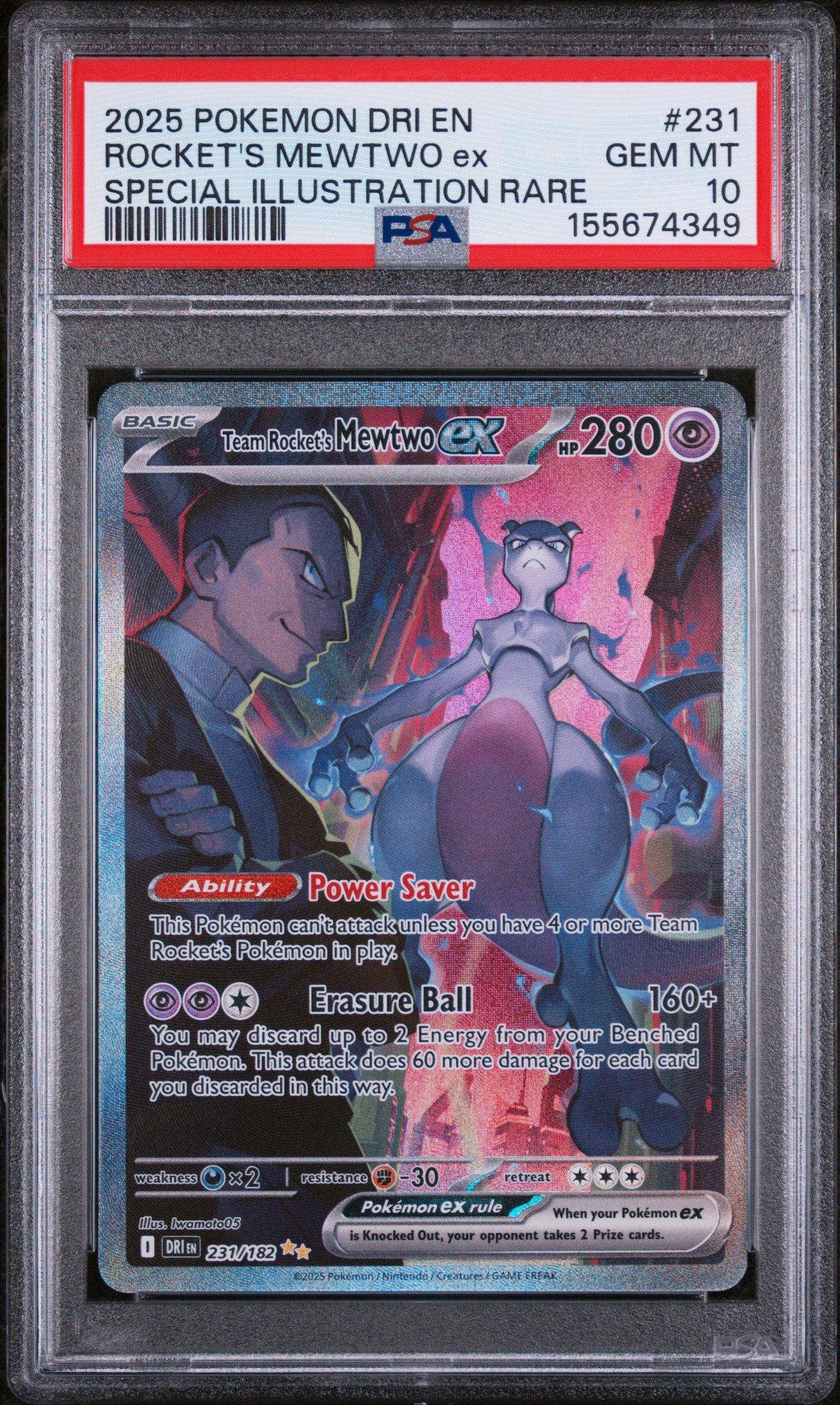 2025 Pokemon Dri En-destined Rivals 231 Team Rocket's Mewtwo Ex