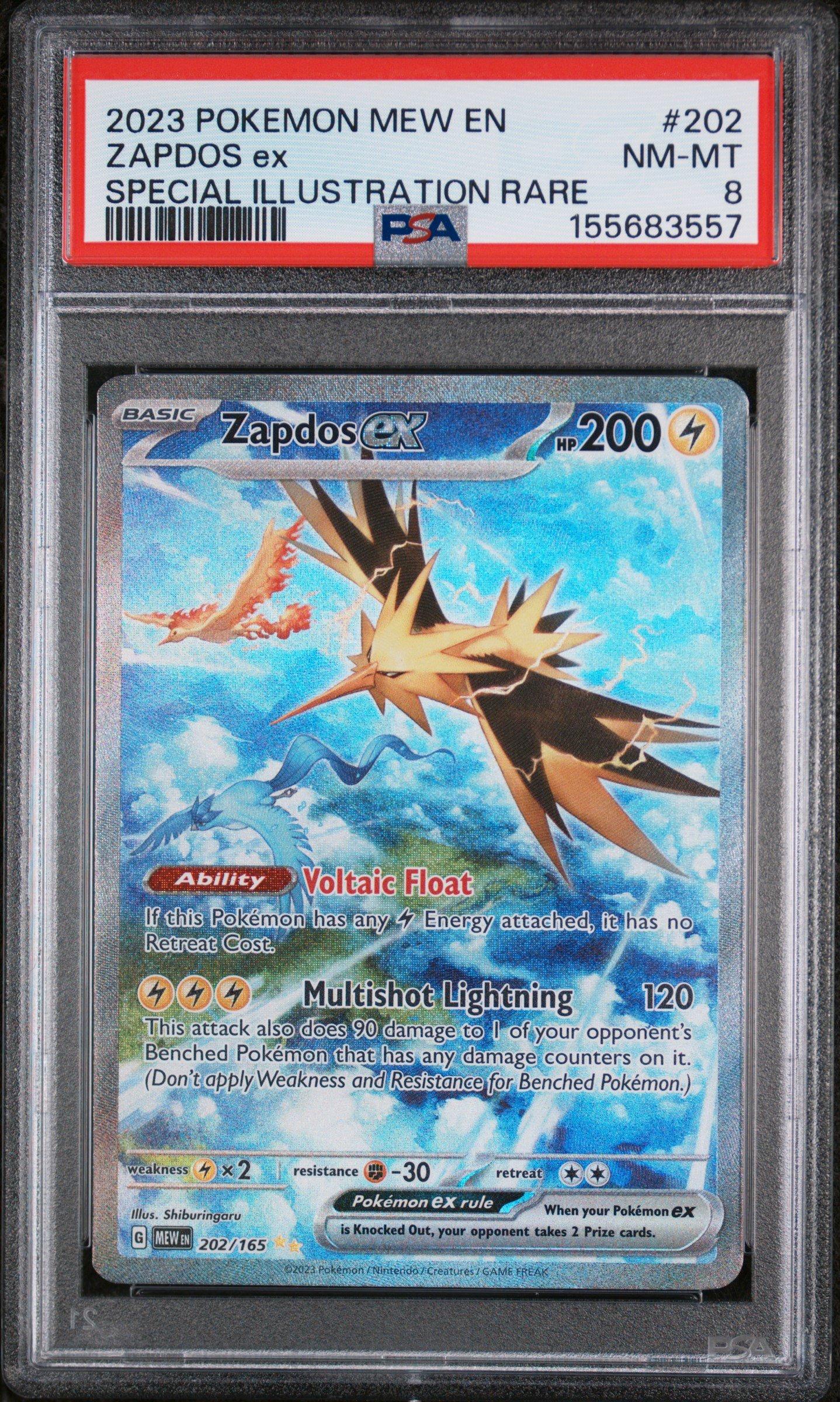 2023 Pokemon Mew En-151 202 Zapdos Ex Special Illustration Rare
