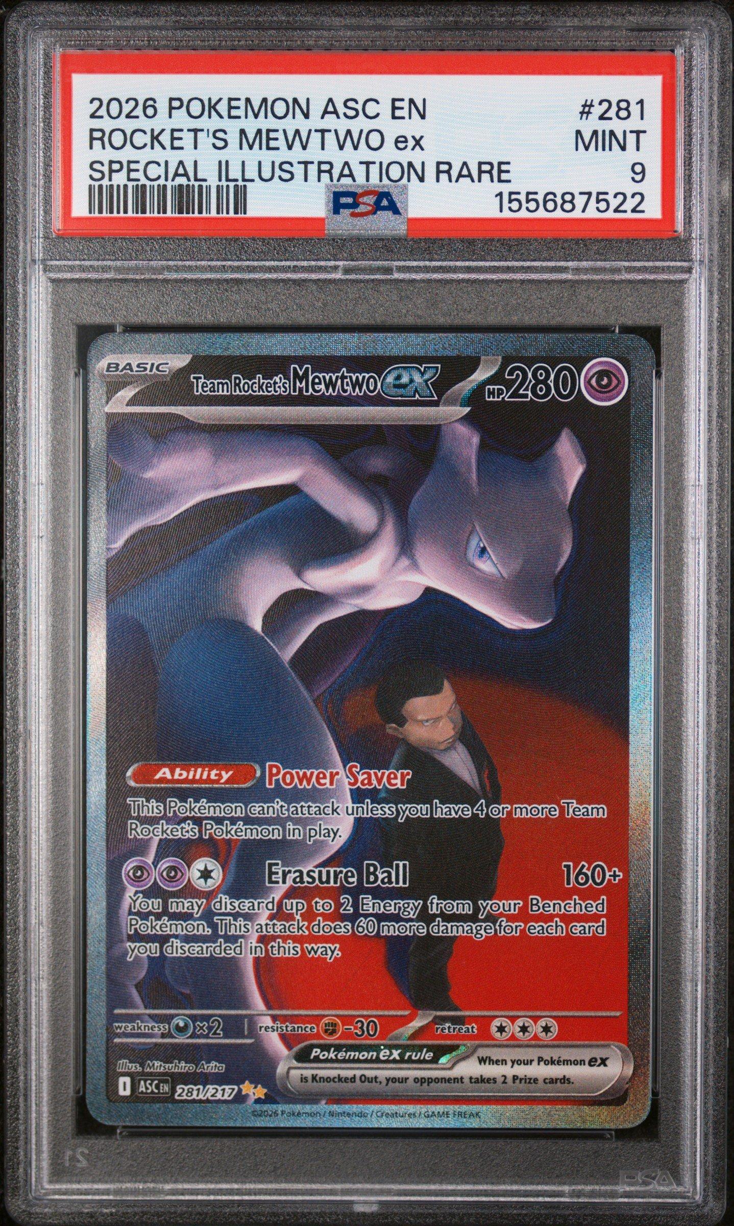 2026 Pokemon Asc En-ascended Heroes 281 Team Rocket's Mewtwo Ex