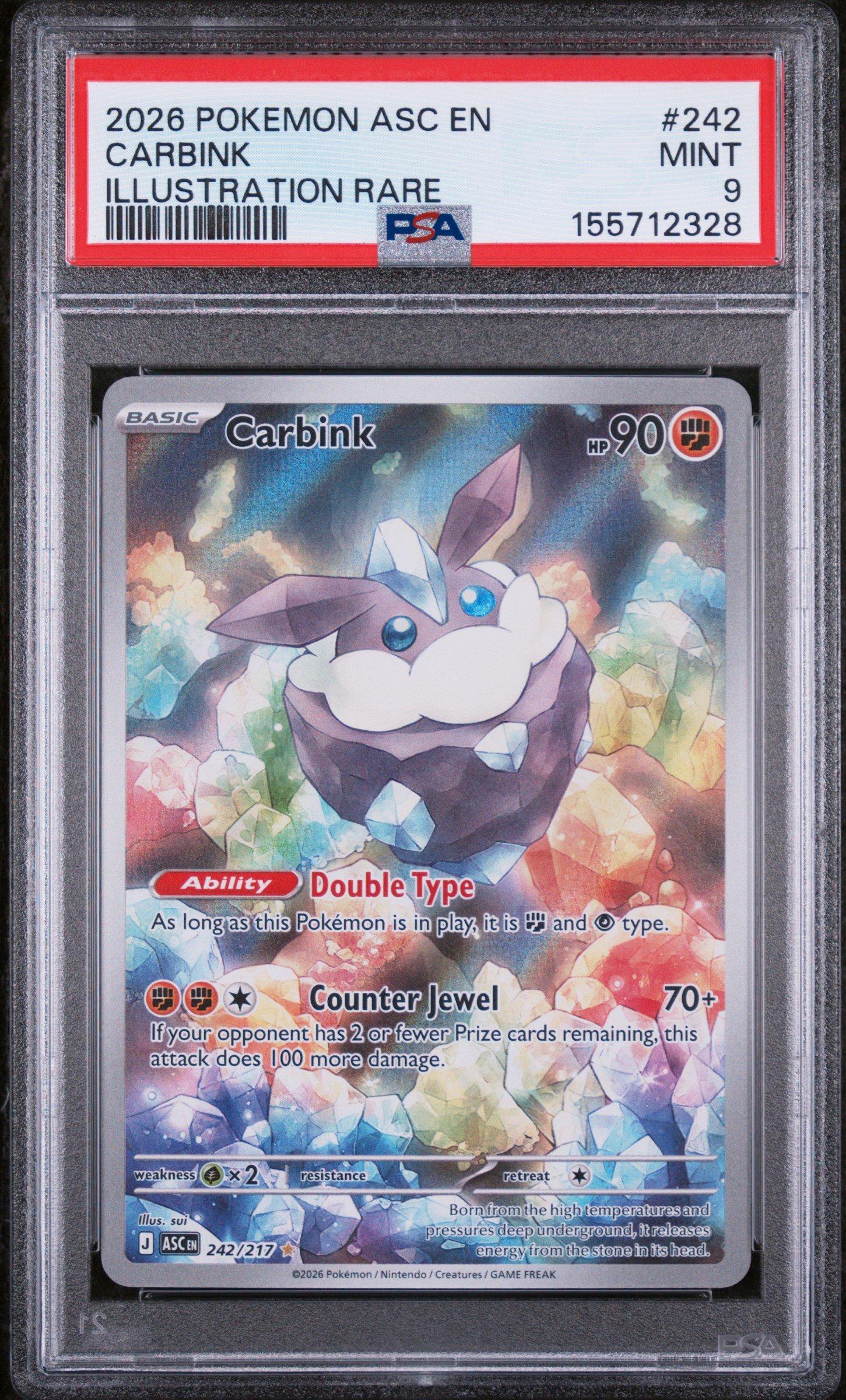 2026 Pokemon Asc En-ascended Heroes 242 Carbink Illustration Rare