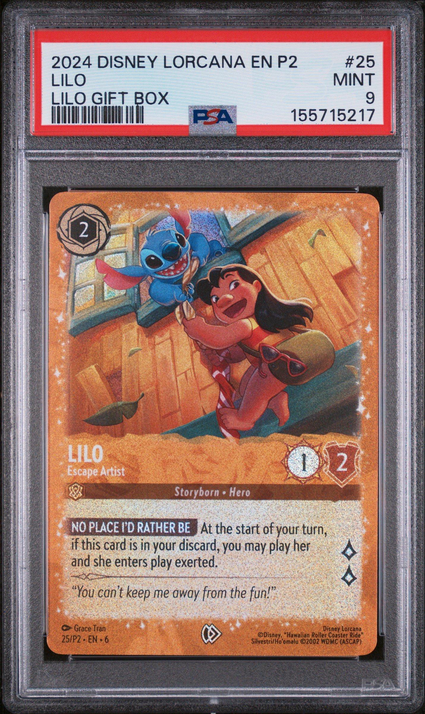2024 Disney Lorcana En P2-promo 25 Lilo - Escape Artist Lilo Gift