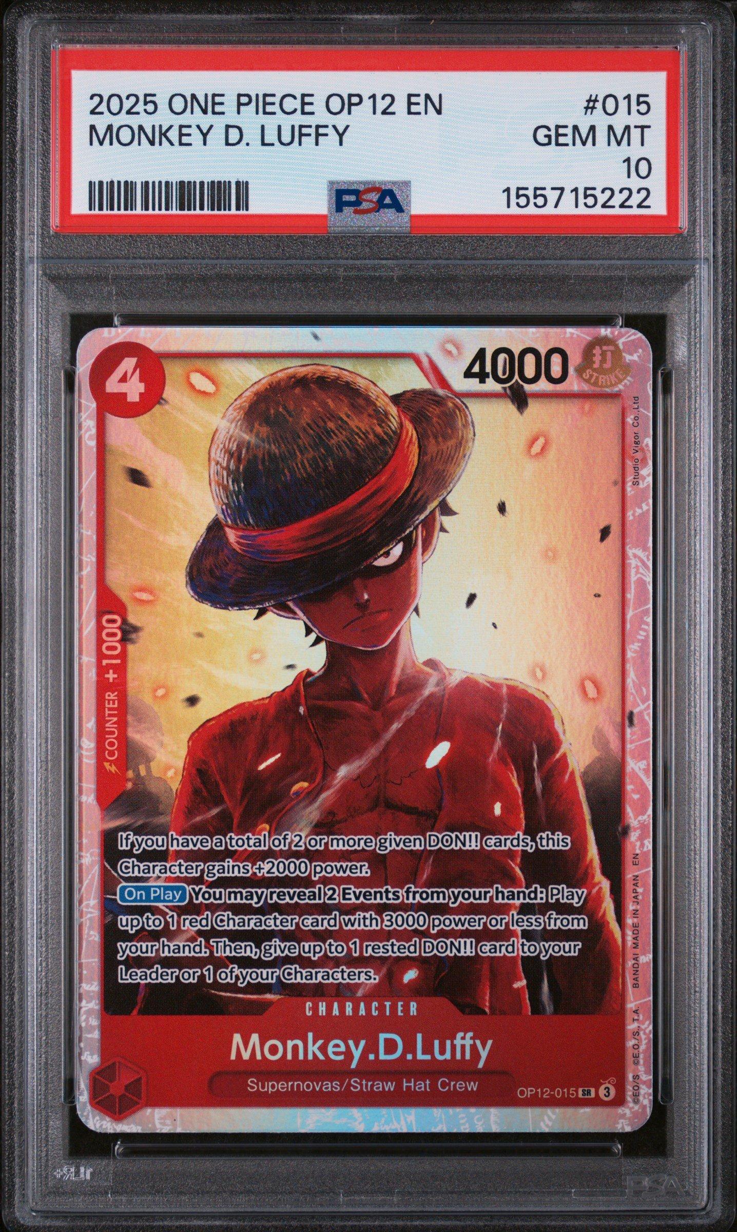 ワンピースカードMARSHALL D. TEACH & LUFFY PSA10 PSA10 Marshall D Teach Manga Alt Art SR-SP [OP09-093] One Piece