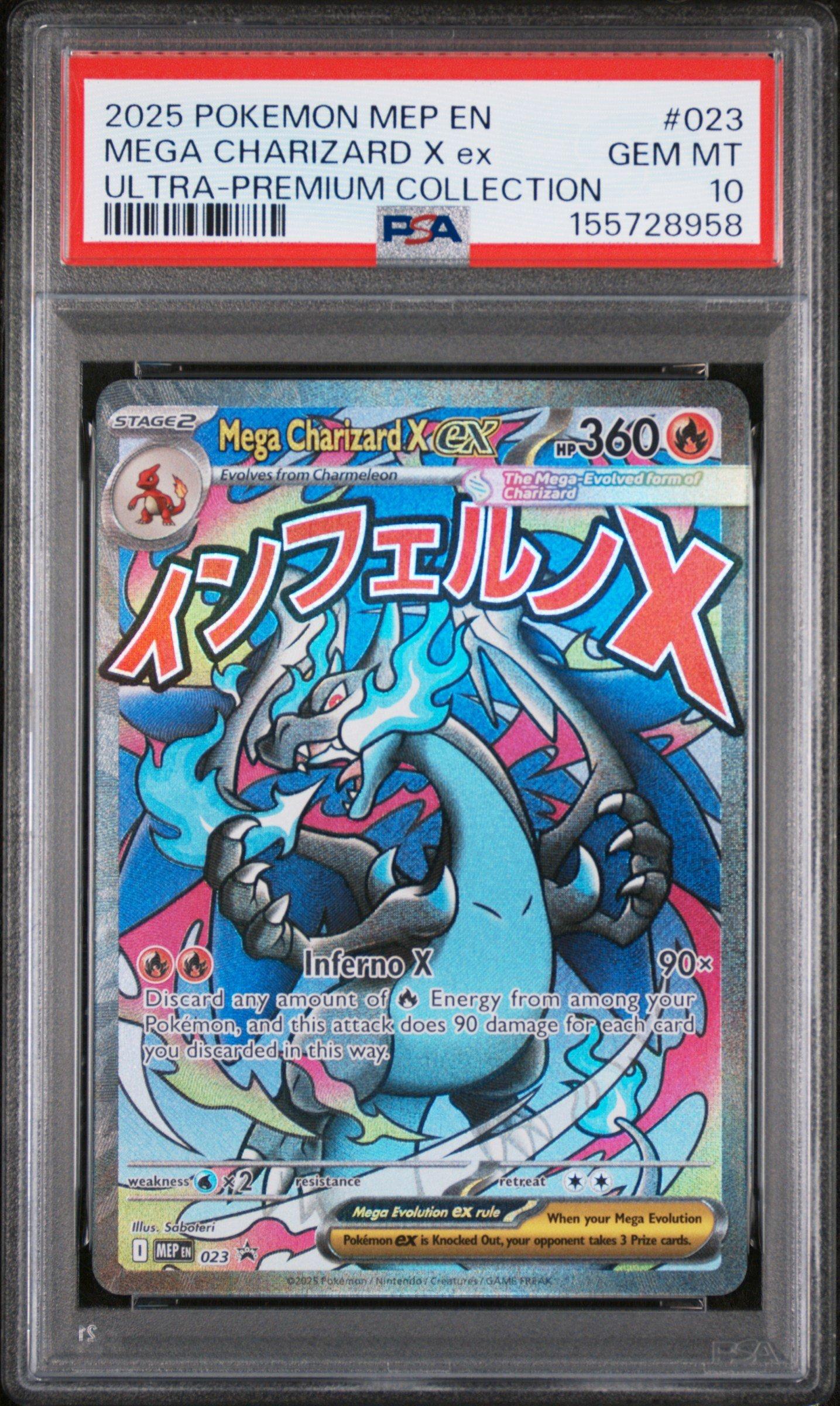 2025 Pokemon Mep En-me Black Star Promo 023 Mega Charizard X Ex