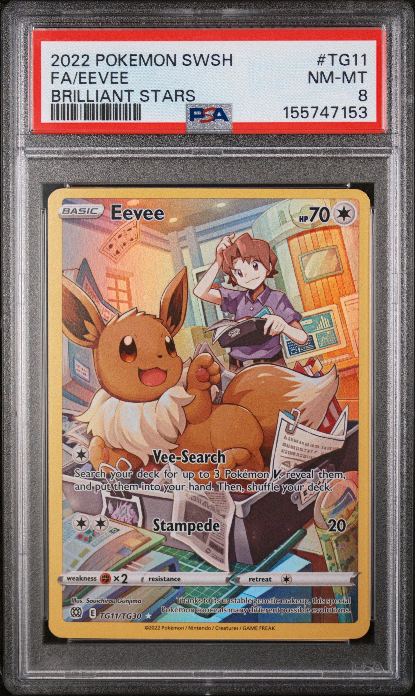 2022 Pokemon Sword & Shield Brilliant Stars Tg11 Full Art/eevee