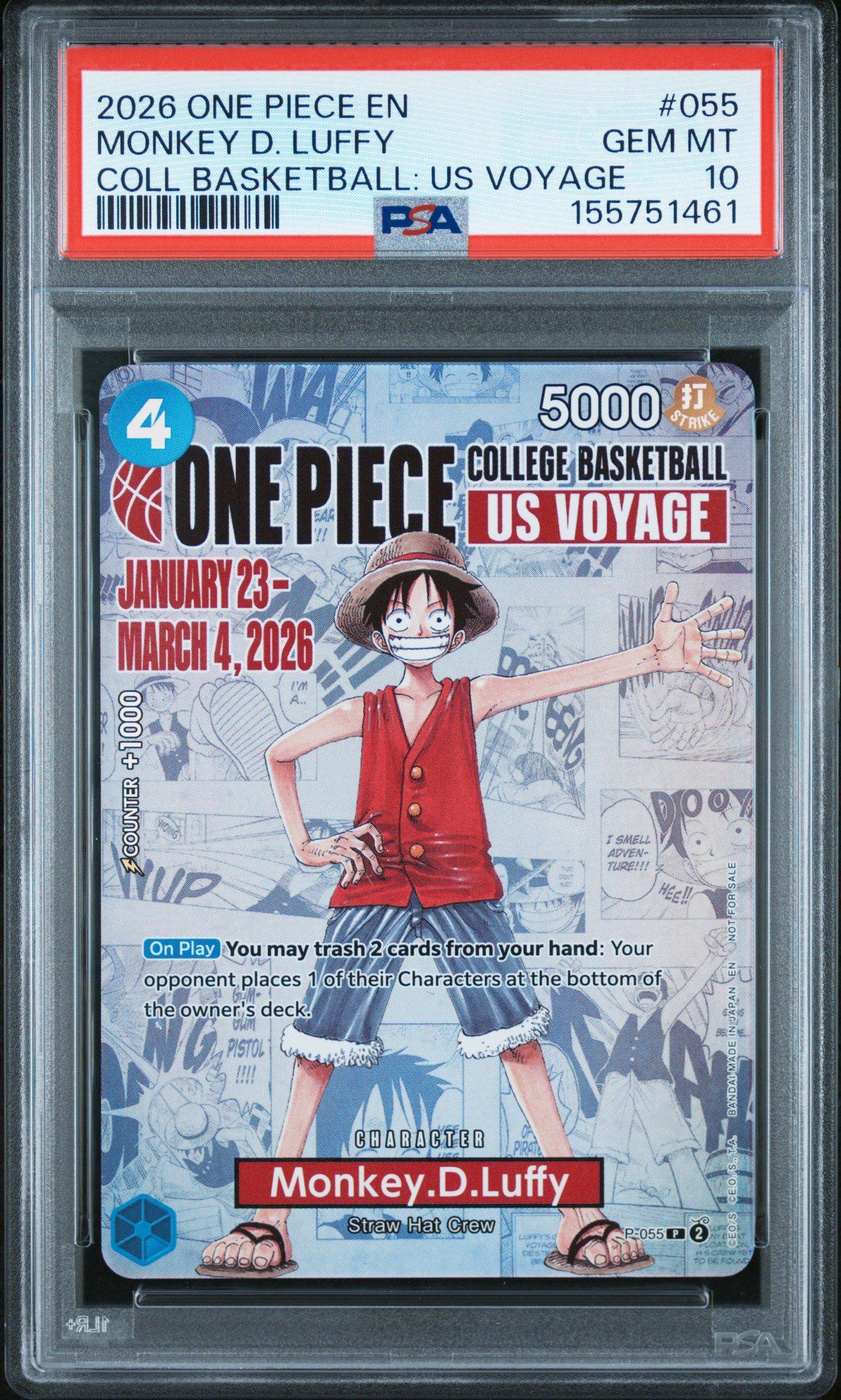 2026 One Piece Promos 055 Monkey D. Luffy One Piece College