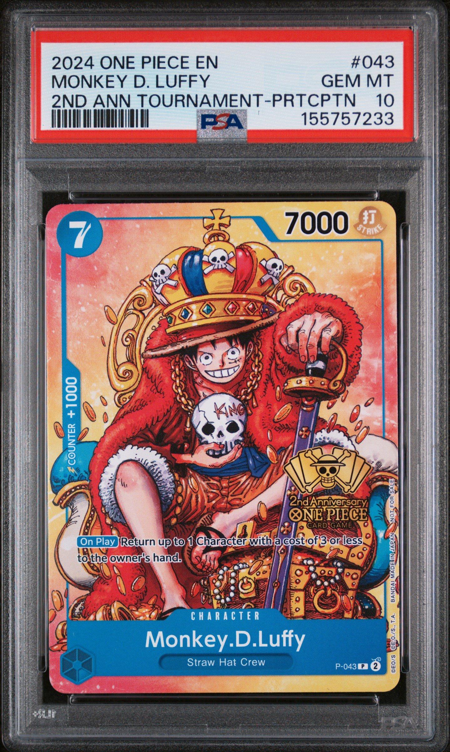 Anniversary 2nd Luffy D. Monkey Piece One 2025 ルフィ LUFFY ANNIVERSARY 2ND PSA10 Set SEC Art Alt ワンピース カードゲーム