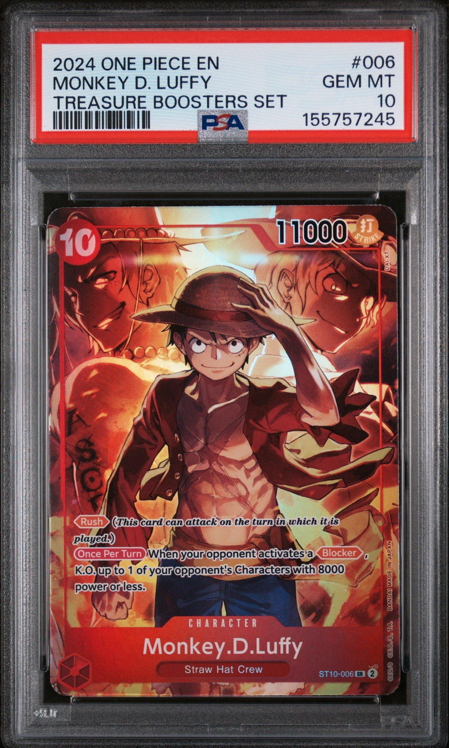 2024 One Piece Promos 006 Monkey D. Luffy Treasure Boosters Set