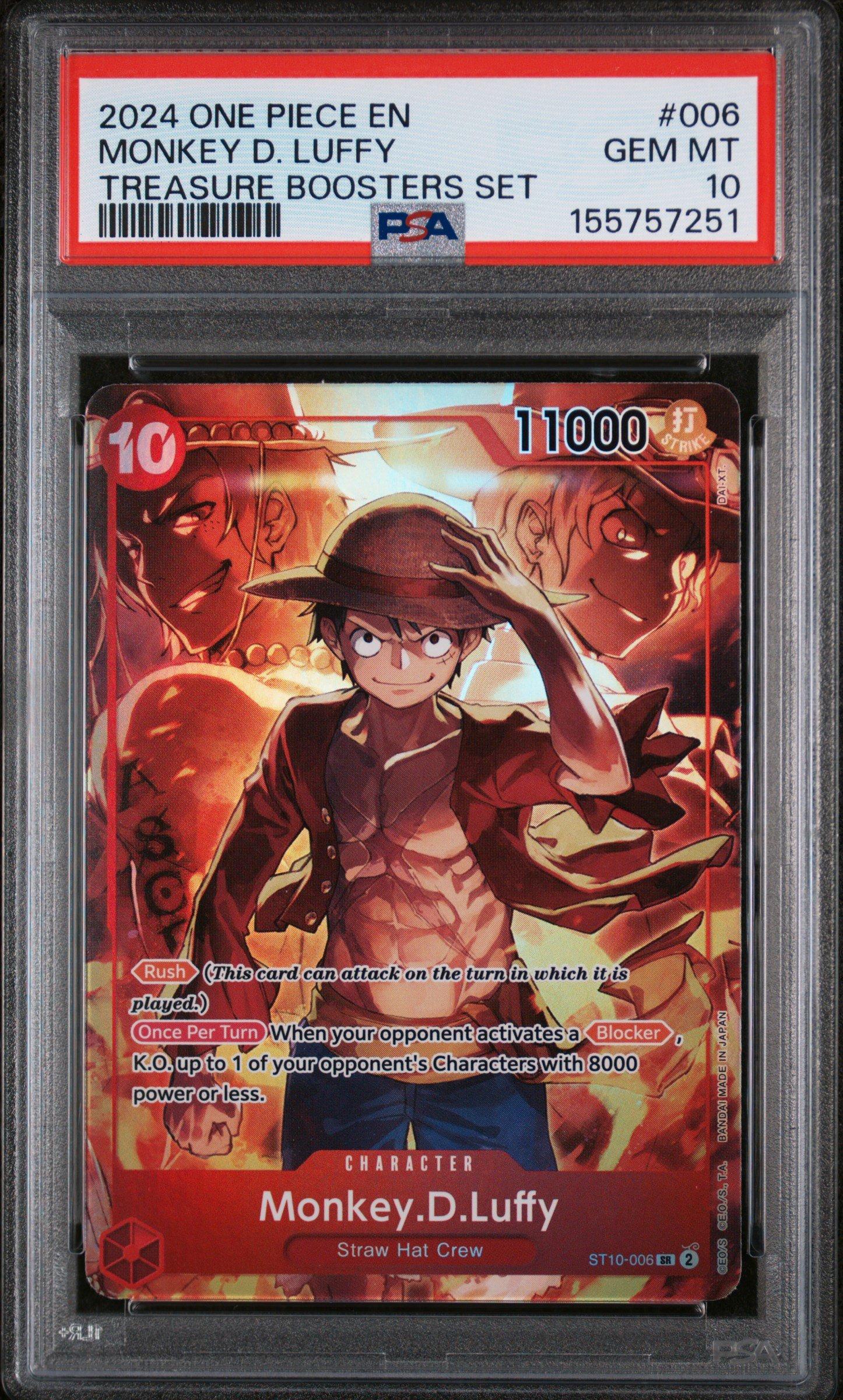 モンキー・D・ルフィ PSA10】ワンピースカードゲーム ポケモン、ワンピースカード(ニンジャスピナー、神の島の冒険、psa10)セット P-043 週刊少年 P その他