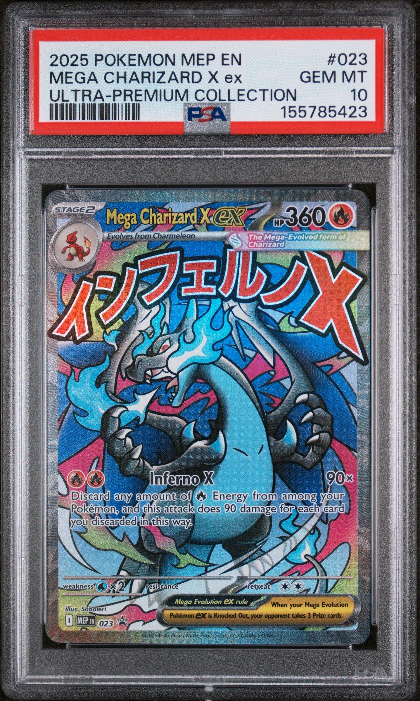 2025 Pokemon Mep En-me Black Star Promo 023 Mega Charizard X Ex