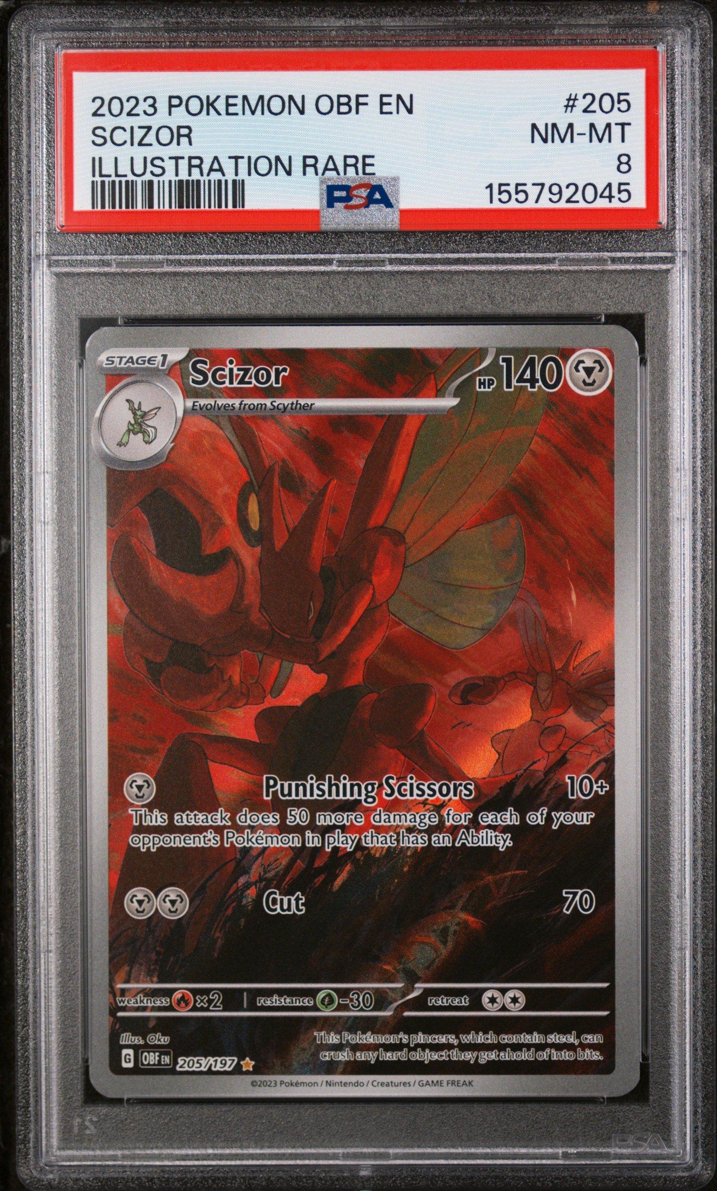 2023 Pokemon Obf En-obsidian Flames 205 Scizor Illustration Rare