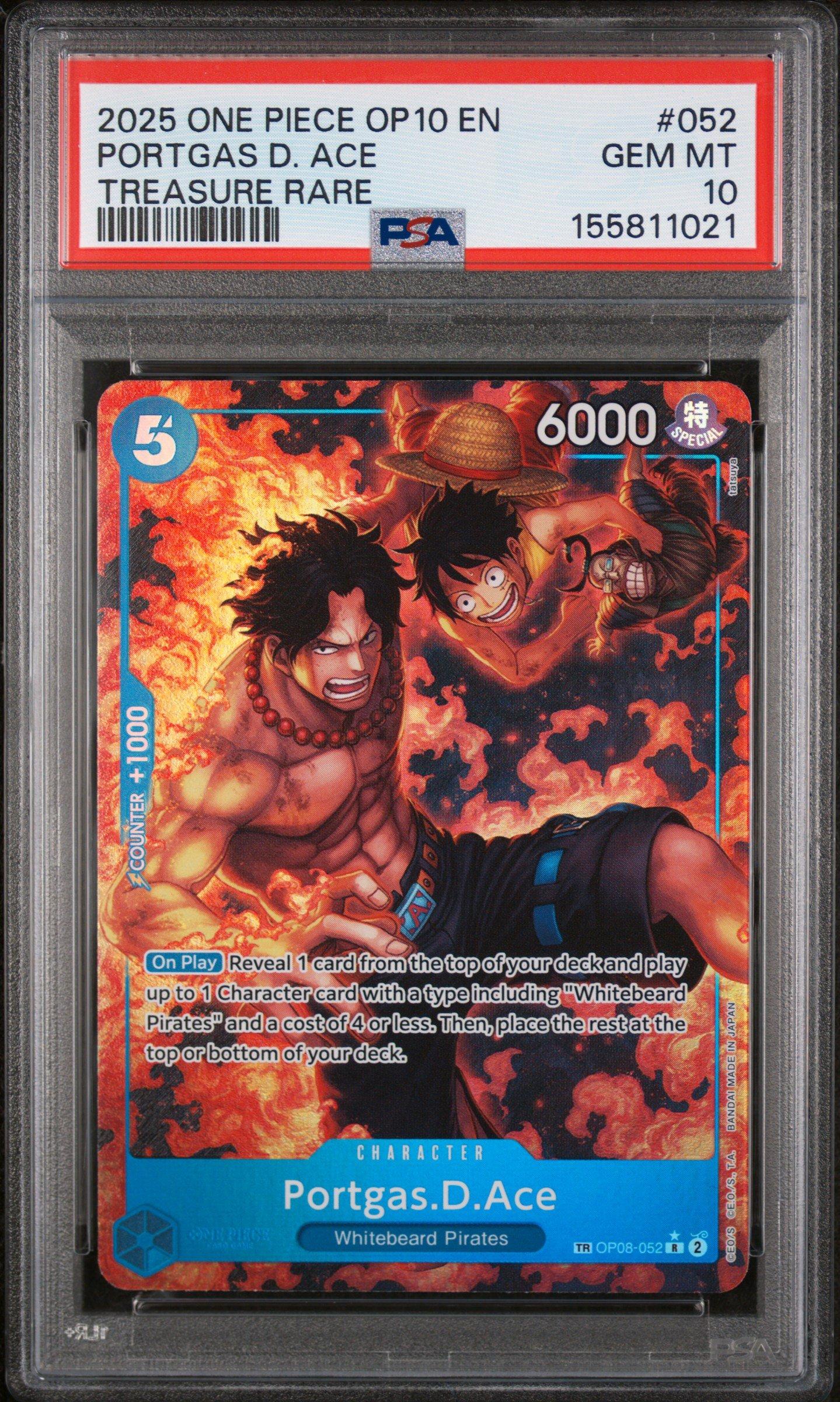 2025 One Piece Op10-royal Blood 052 Portgas D. Ace Treasure Rare