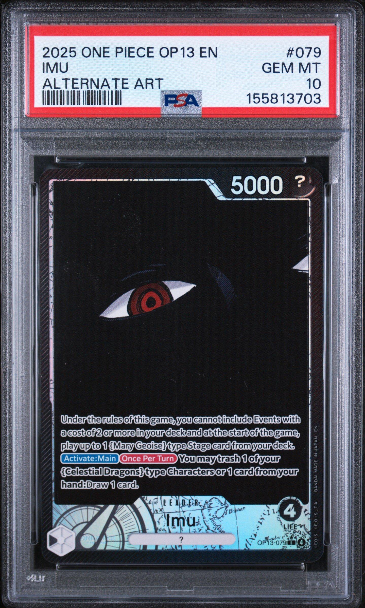 2025 One Piece Op13-carrying On His Will 079 Imu Alternate Art PSA