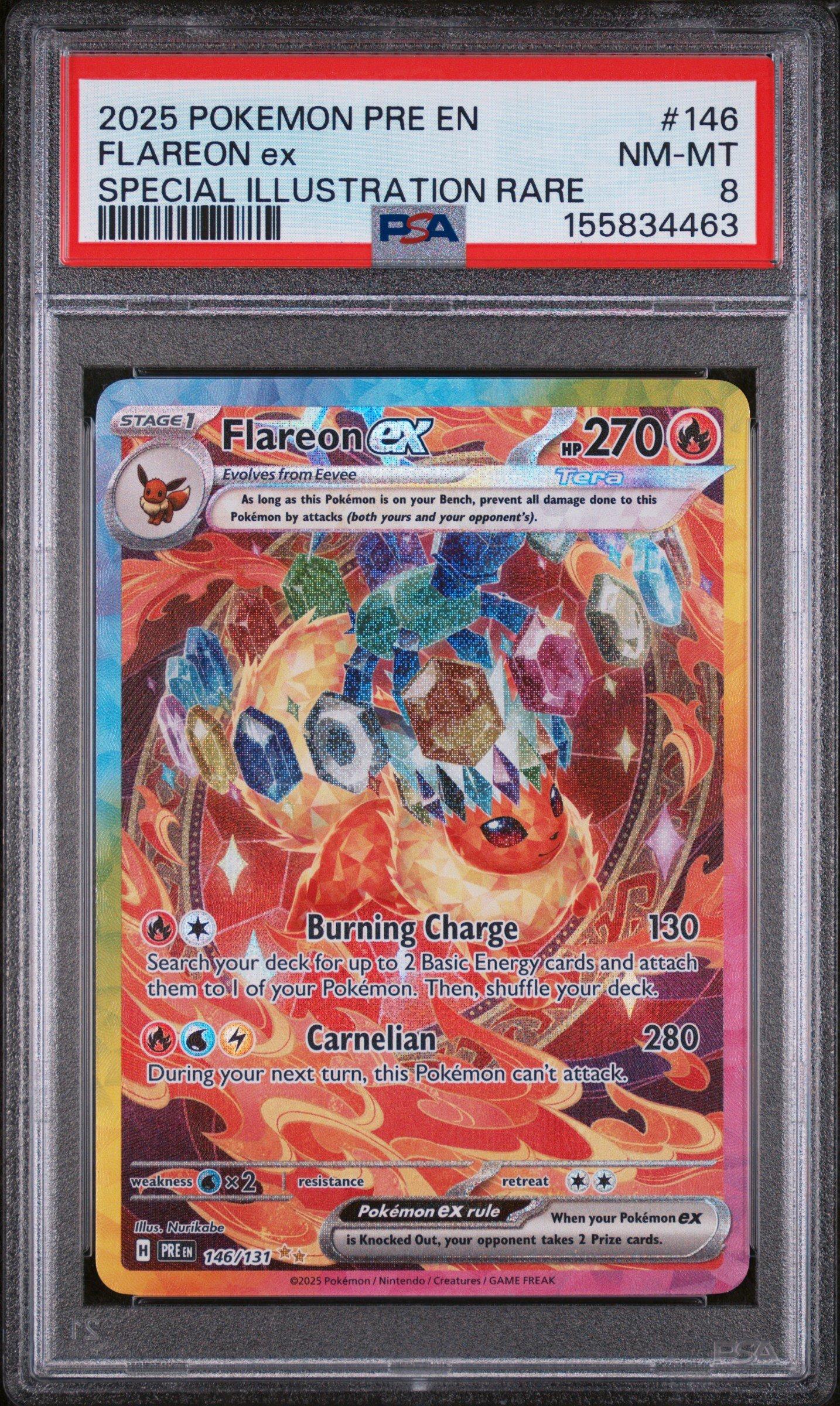 pokemon flareon ex card (Special Illustration Rare) 146/131 Prismatic Evolutions Po this card is the perfect way to showcase your collection. 2025 Pokemon Pre En-prismatic Evolutions