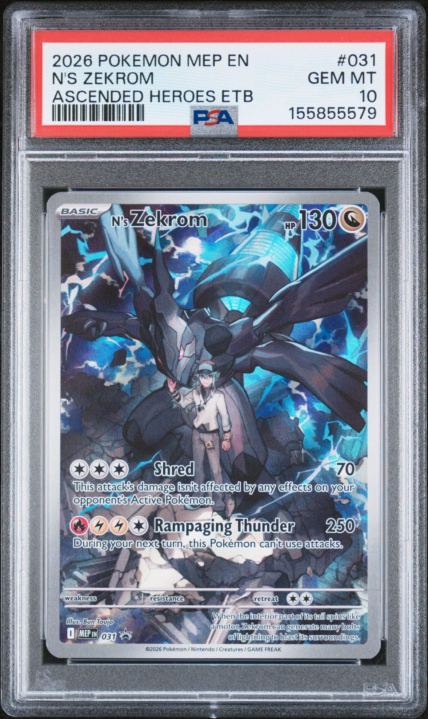 2026 Pokemon Mep En-me Black Star Promo 031 N's Zekrom Ascended