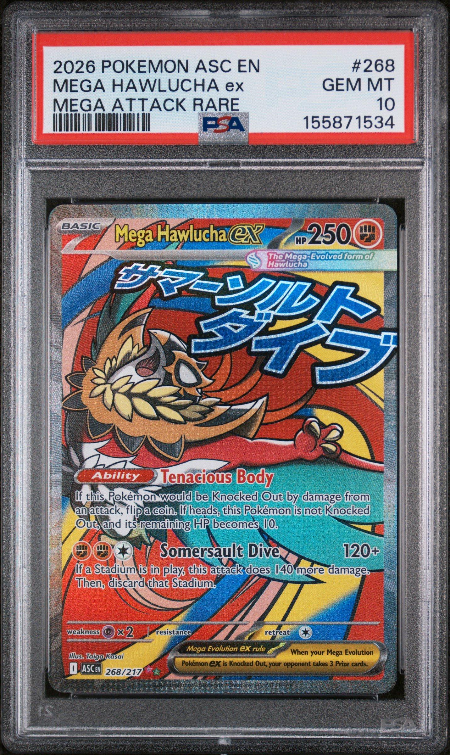 2026 Pokemon Asc En-ascended Heroes 268 Mega Hawlucha Ex Mega