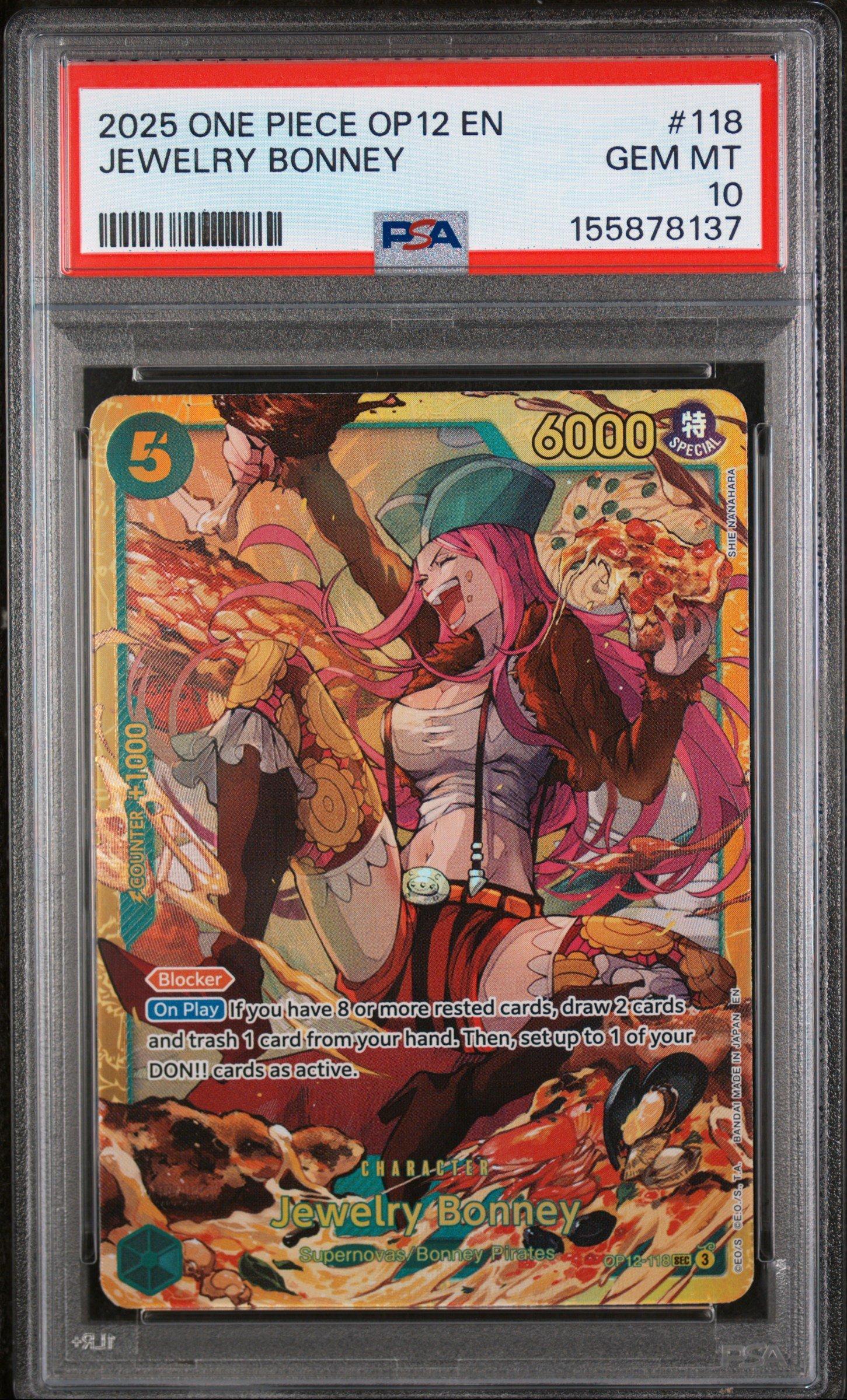 2025 One Piece Op12-legacy Of The Master 118 Jewelry Bonney PSA 10