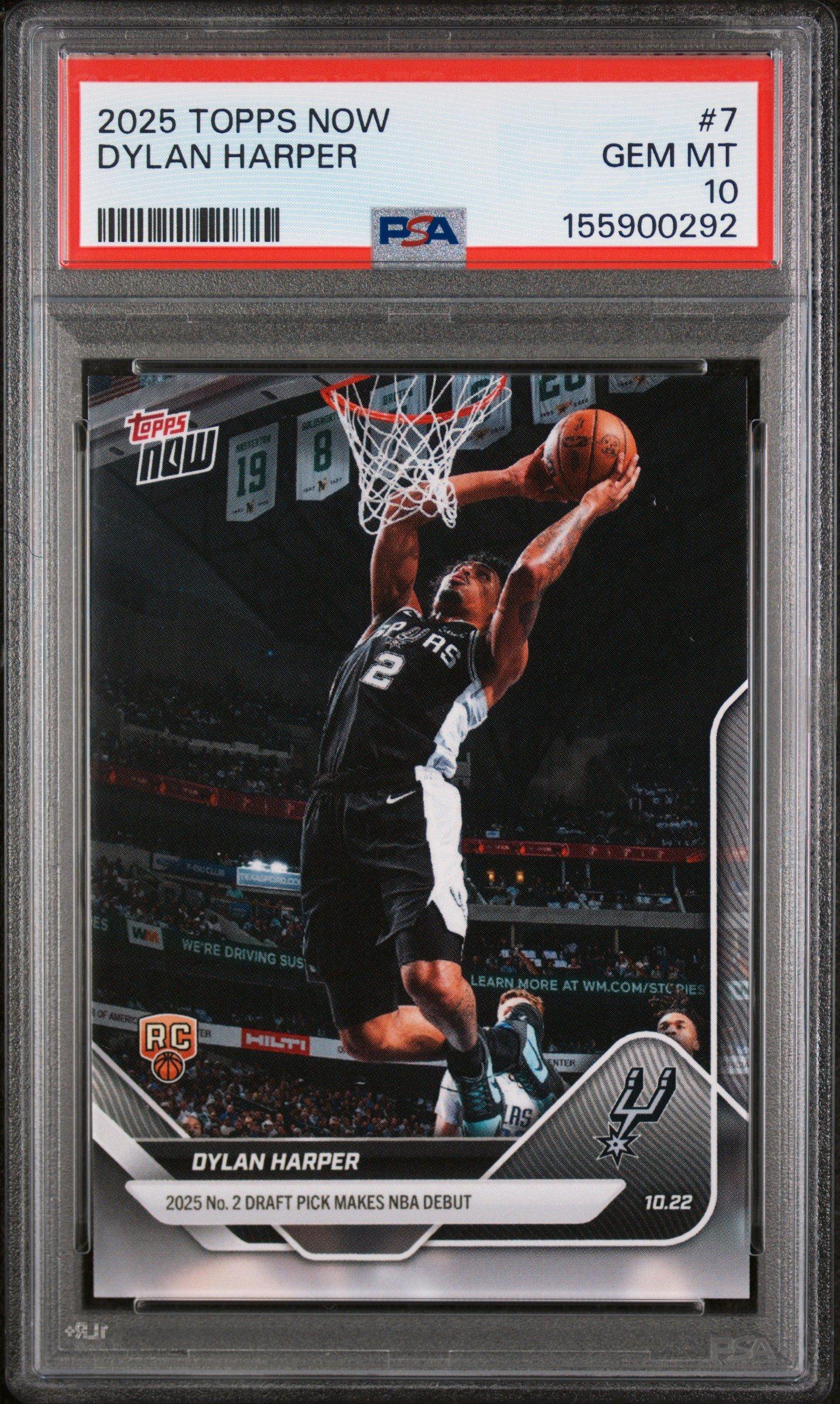 2025 Topps Now 7 Dylan Harper PSA 10 Graded Card | GameStop