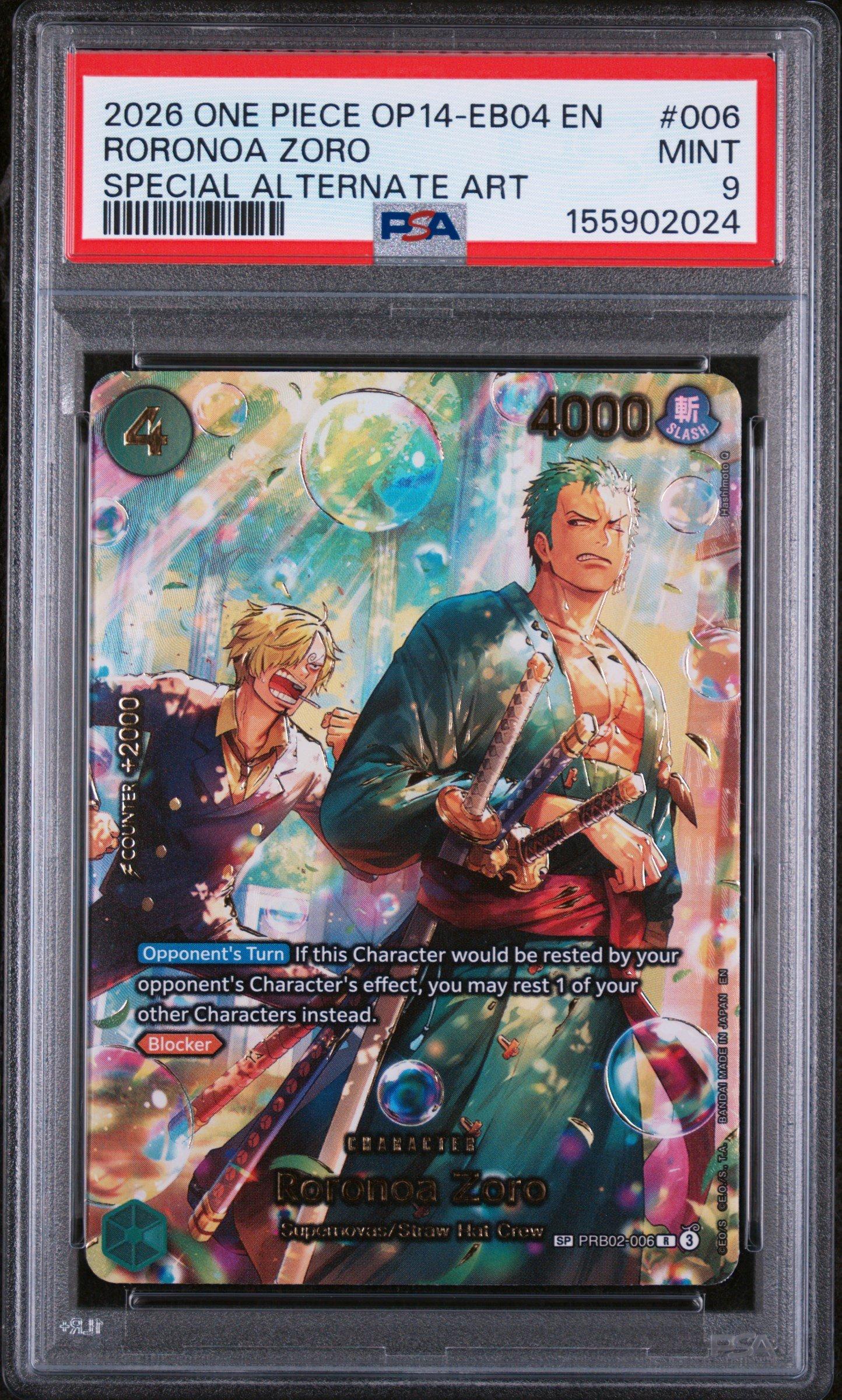 2026 One Piece Op14-eb04-the Azure Sea's Seven 006 Roronoa Zoro