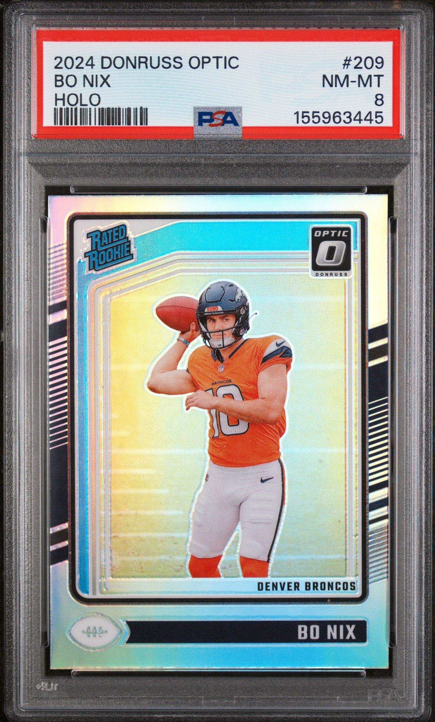 2024 Panini Donruss Optic 209 Bo Nix Holo PSA 8 Graded Card | GameStop