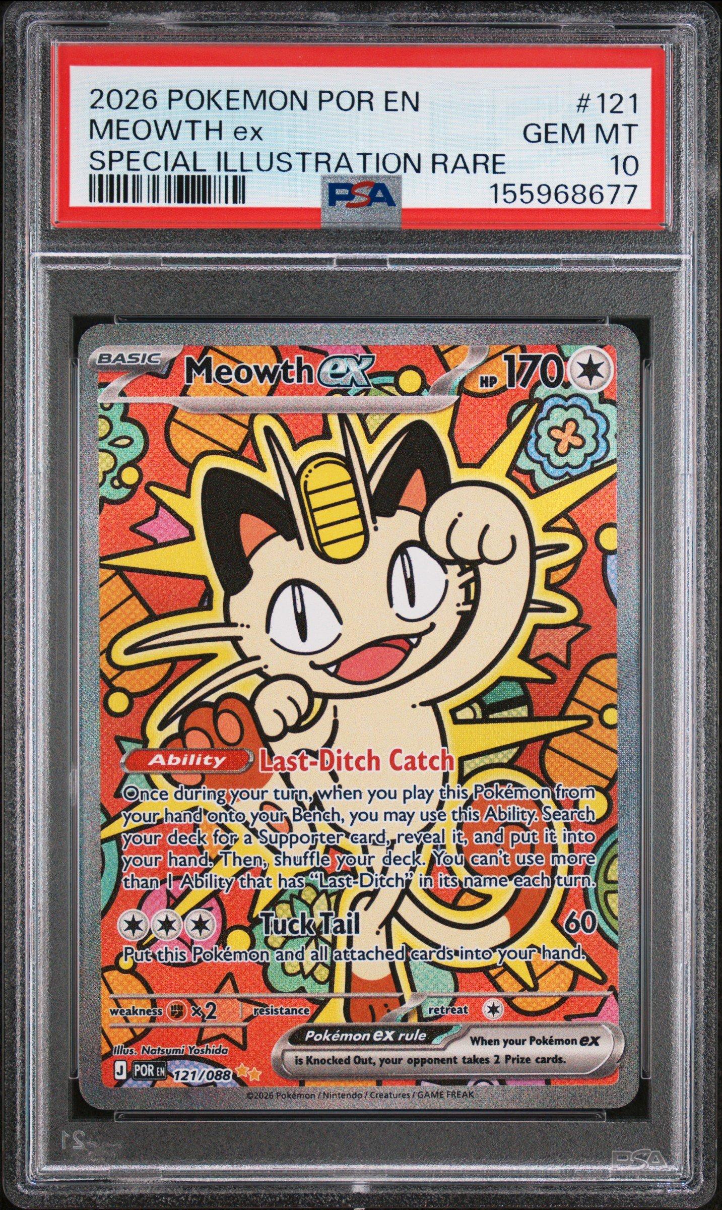 2026 Pokemon Por En-perfect Order 121 Meowth Ex Special