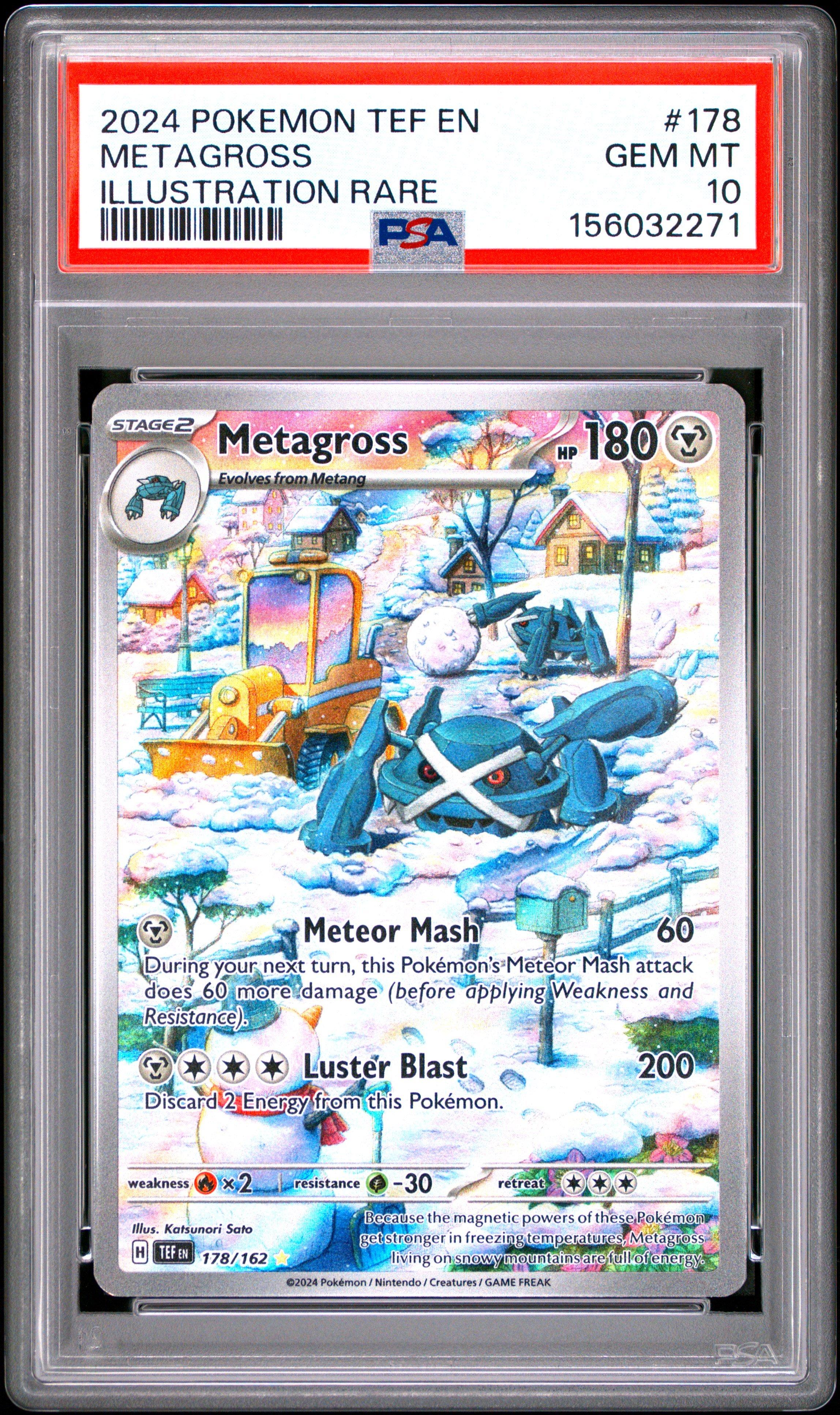 2024 Pokemon Tef En-temporal Forces 178 Metagross Illustration