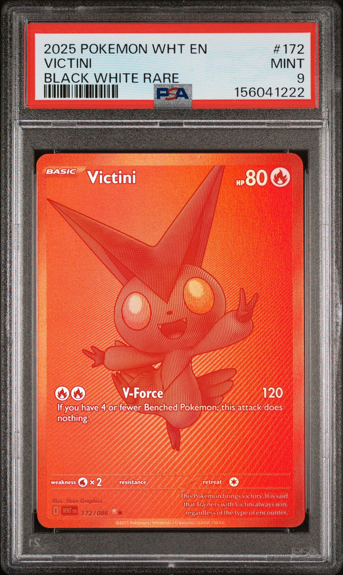 2025 Pokemon Wht En-white Flare 172 Victini Black White Rare PSA 9