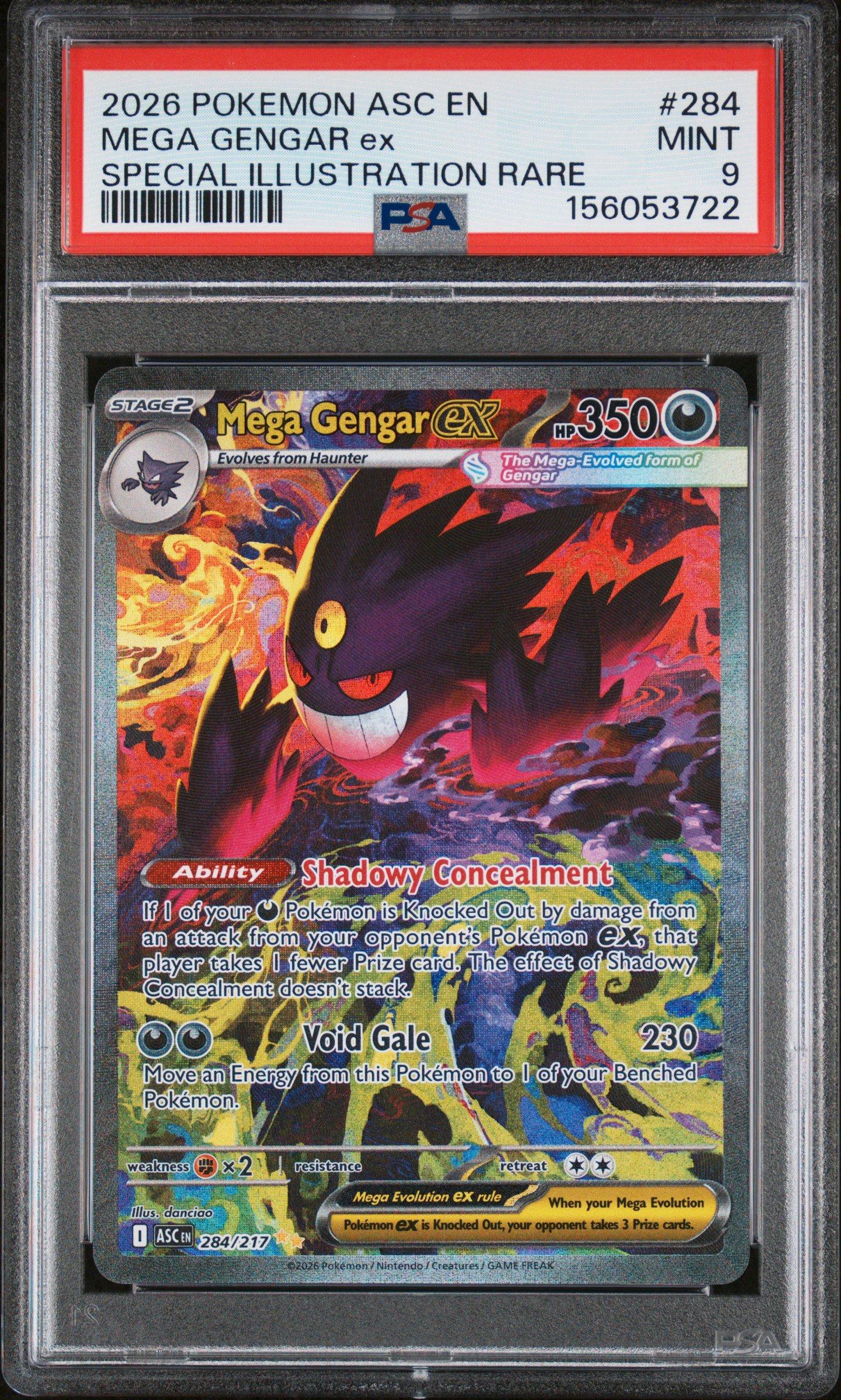 2026 Pokemon Asc En-ascended Heroes 284 Mega Gengar Ex Special