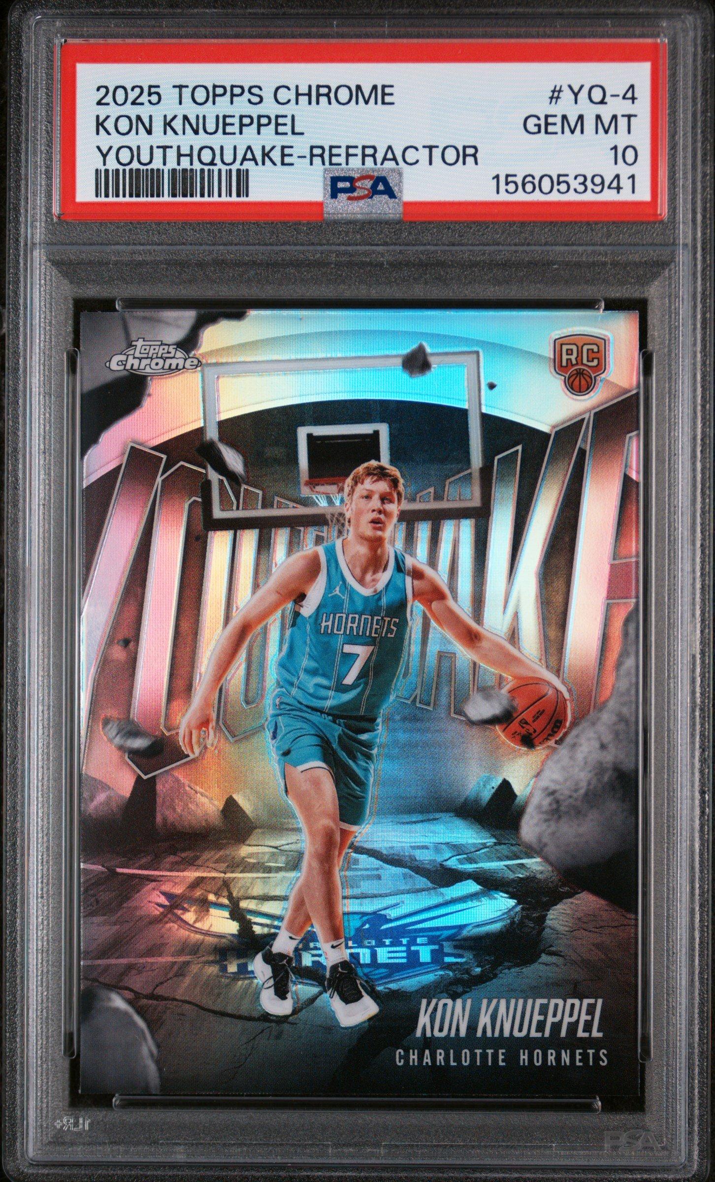 2025 Topps Chrome Youthquake Yq-4 Kon Knueppel Refractor PSA 10