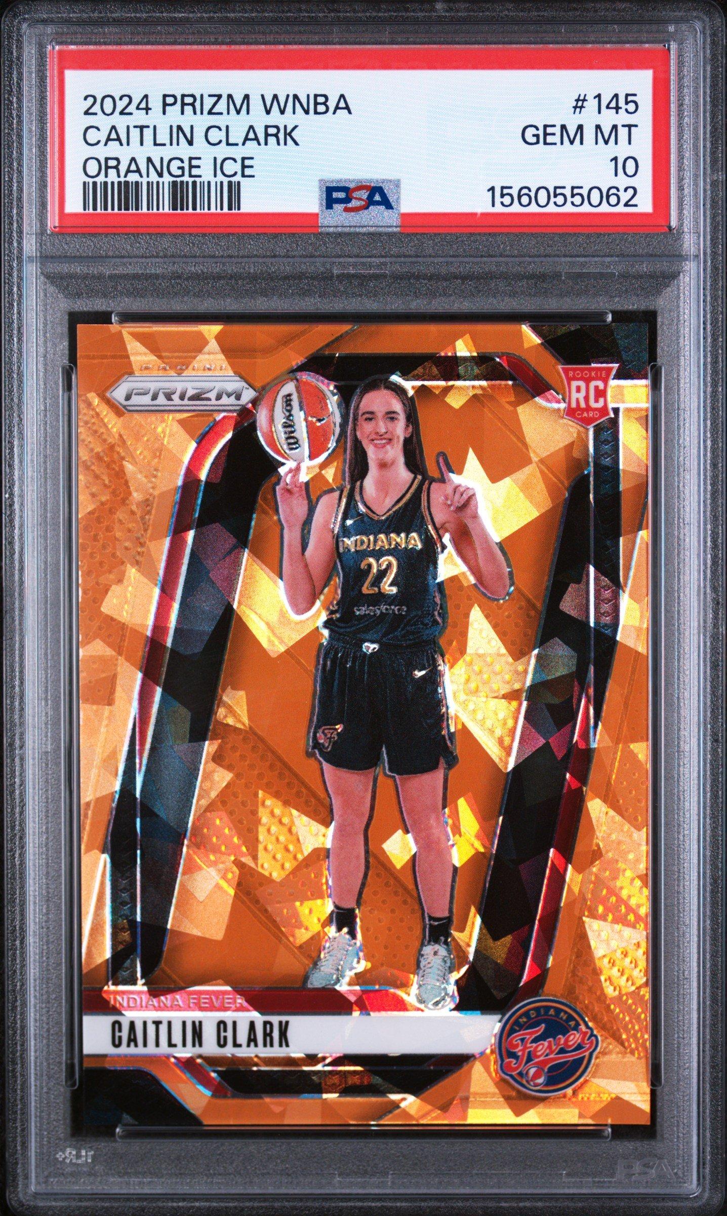 2024 Panini Prizm Wnba 145 Caitlin Clark Orange Ice PSA 10