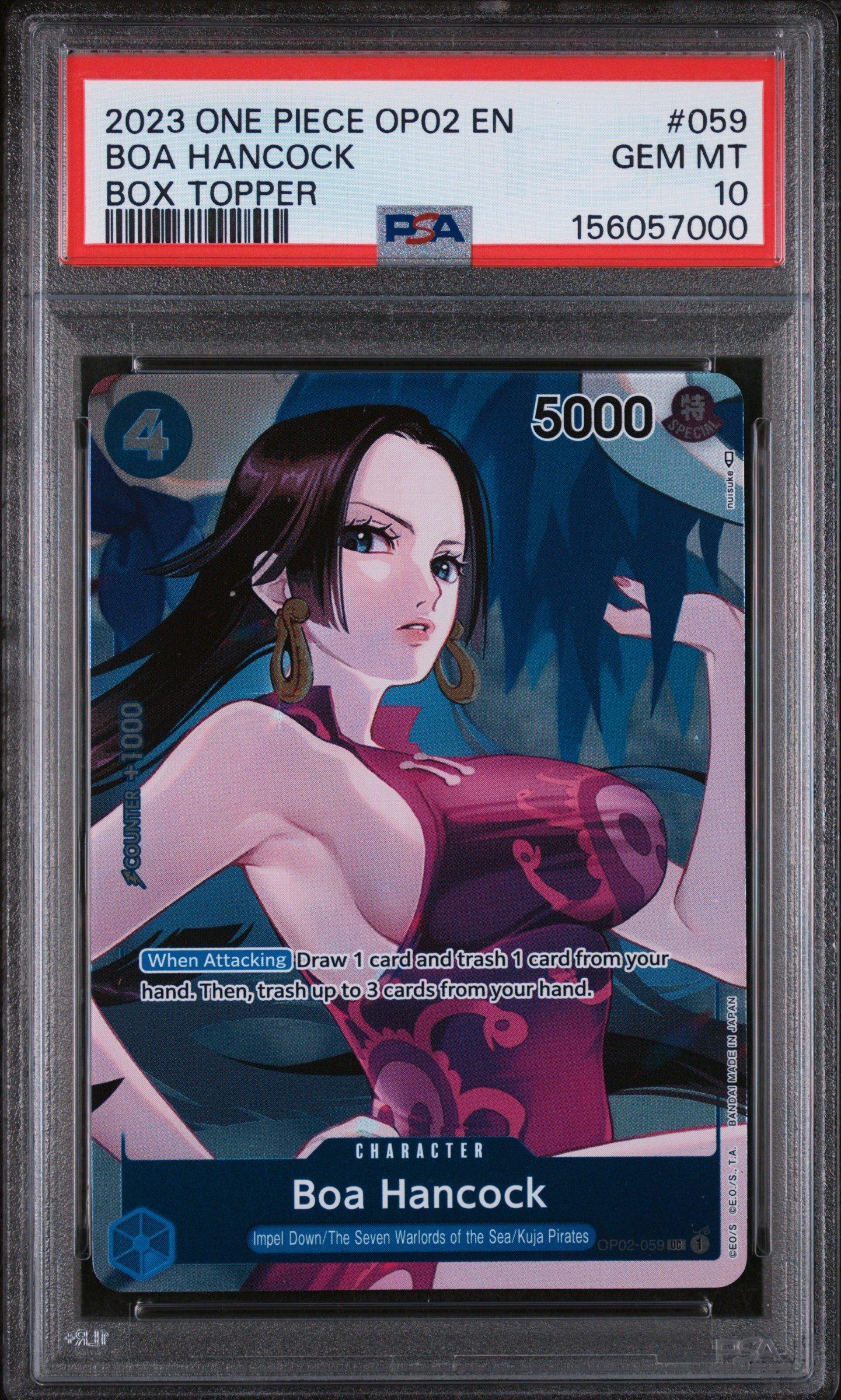 2023 One Piece Op02-paramount War 059 Boa Hancock Box Topper PSA
