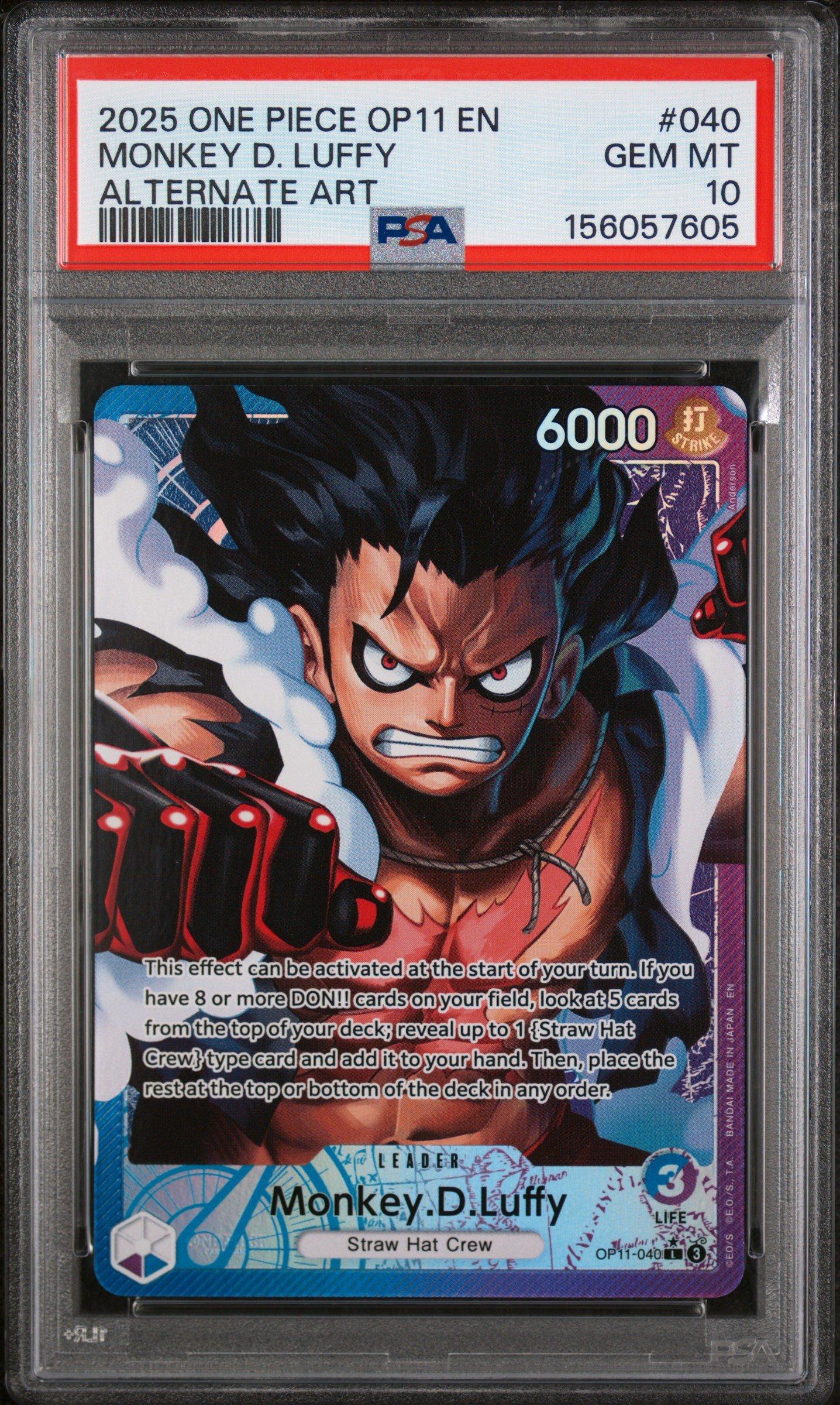2025 One Piece Op11-a Fist Of Divine Speed 040 Monkey D. Luffy