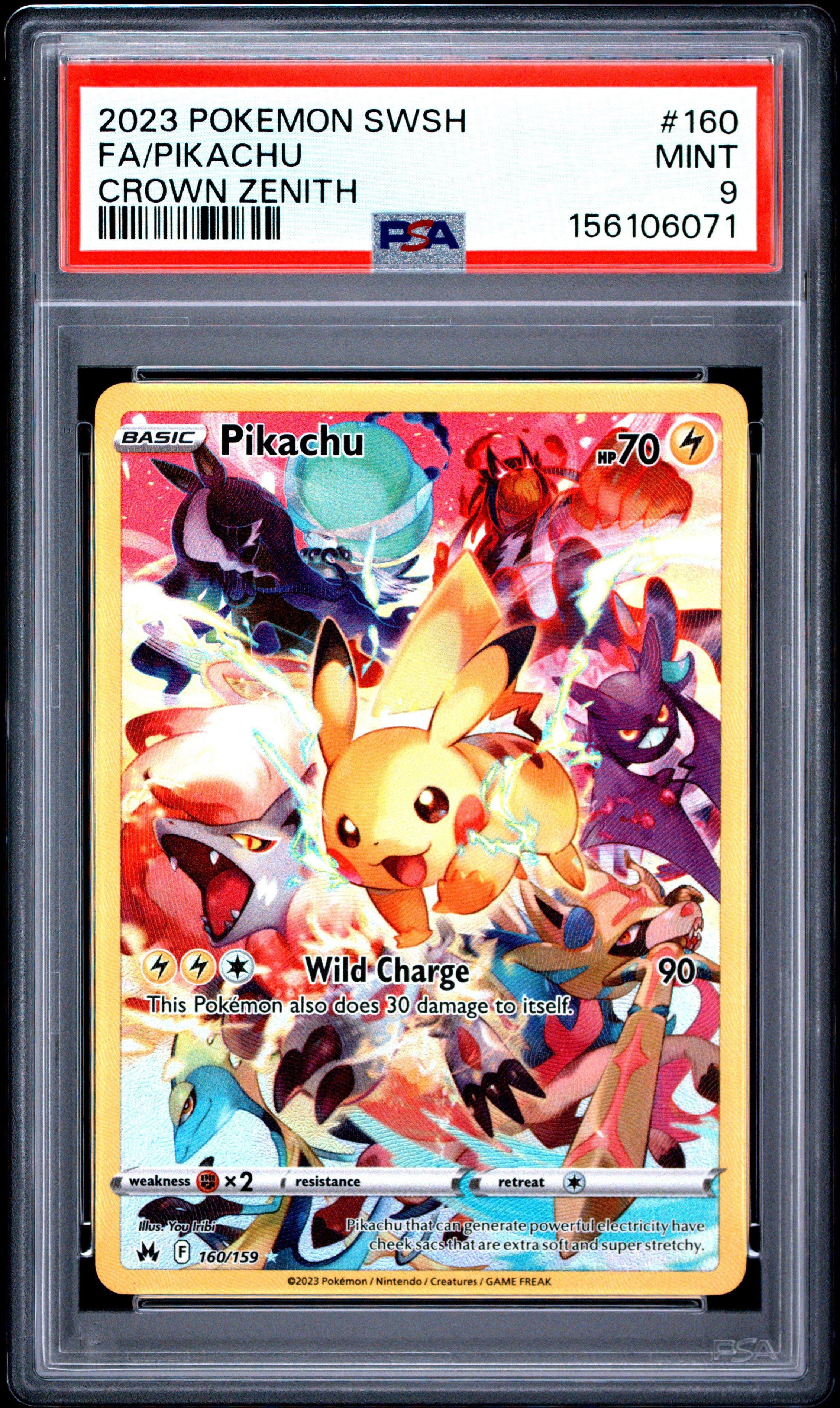 2023 Pokemon Sword And Shield Crown Zenith 160 Full Art/pikachu