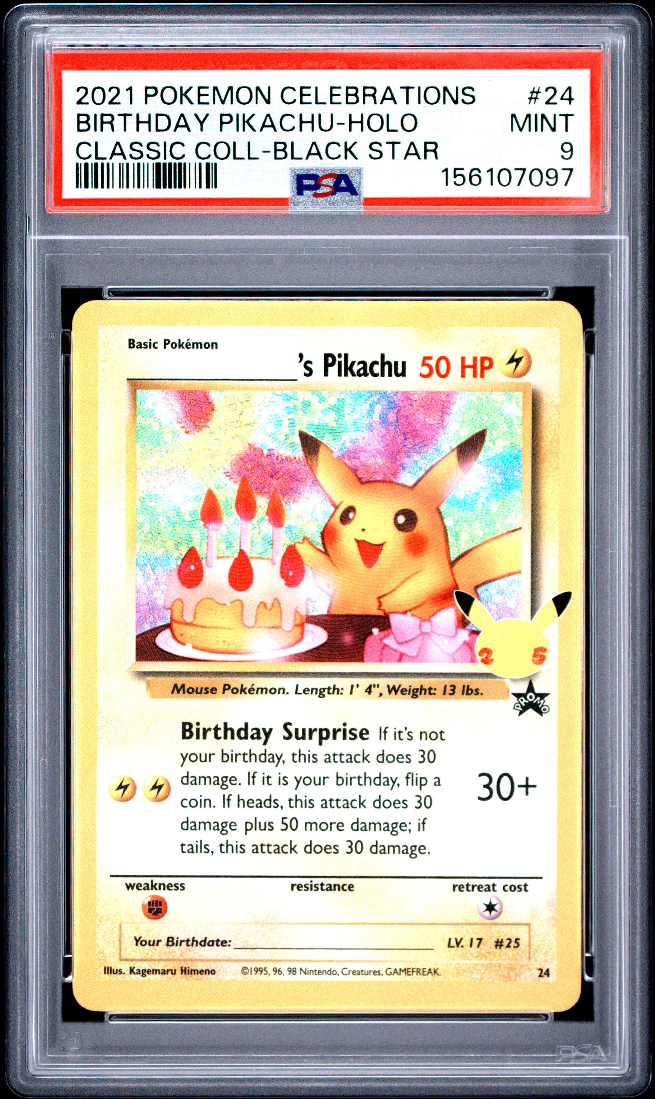 basic pikachu holographic card value Pokemon Single Cards - Pikachu-Holo 108/SM-P Pokemon Commemorate your favorite tabletop game with this Pikachu Yellow Cheeks 1999 Pokemon Base Set Common Shadowless #58 PSA Authenticated 8 Card Found this Pikachu holo(?) can