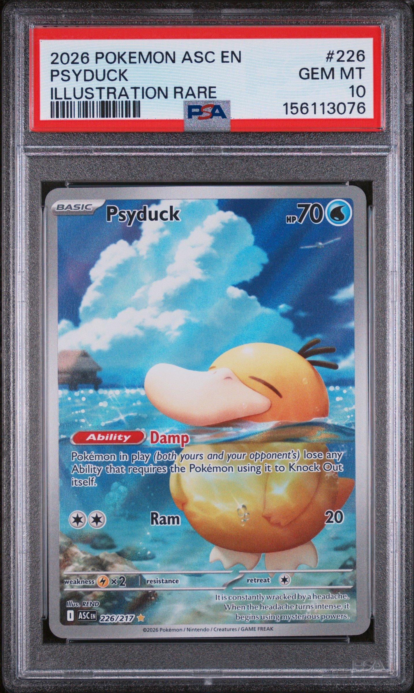 2026 Pokemon Asc En-ascended Heroes 226 Psyduck Illustration Rare