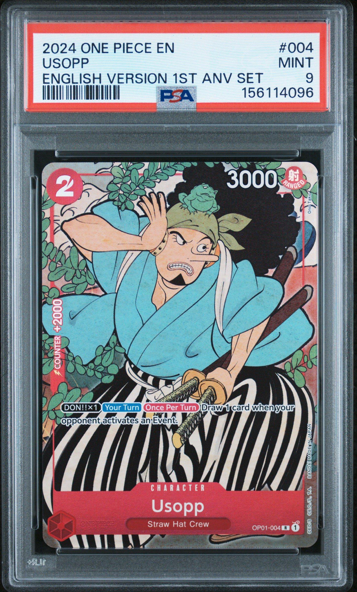 浮世絵　1st anniversary set Usopp 2024 One Piece English Version 1st Anniversary Set 004 Usopp PSA 9