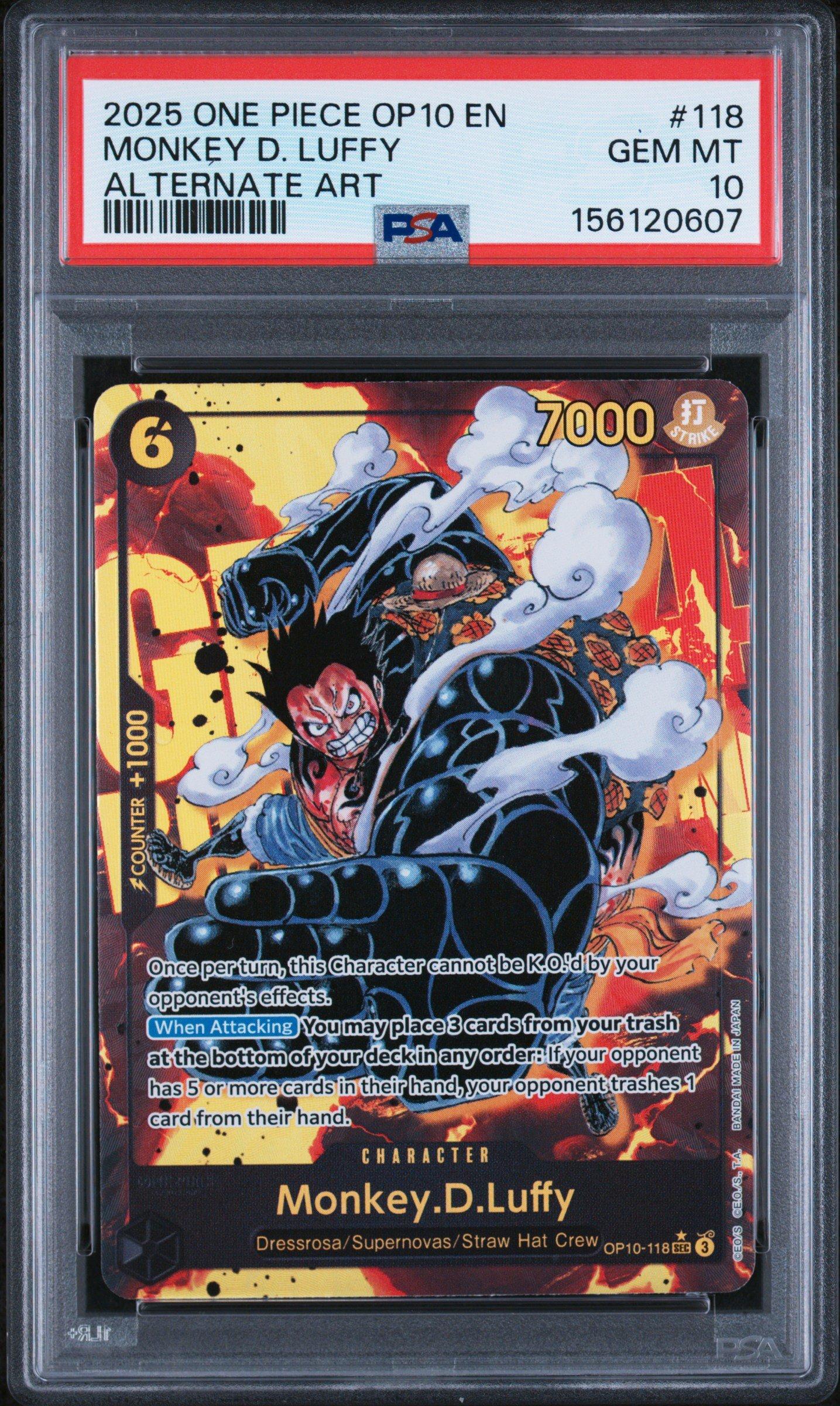 2025 ワンピース カード MONKEY D. LUFFY PSA10 2025 One Piece Op10-royal Blood 118 Monkey D. Luffy Alternate Art